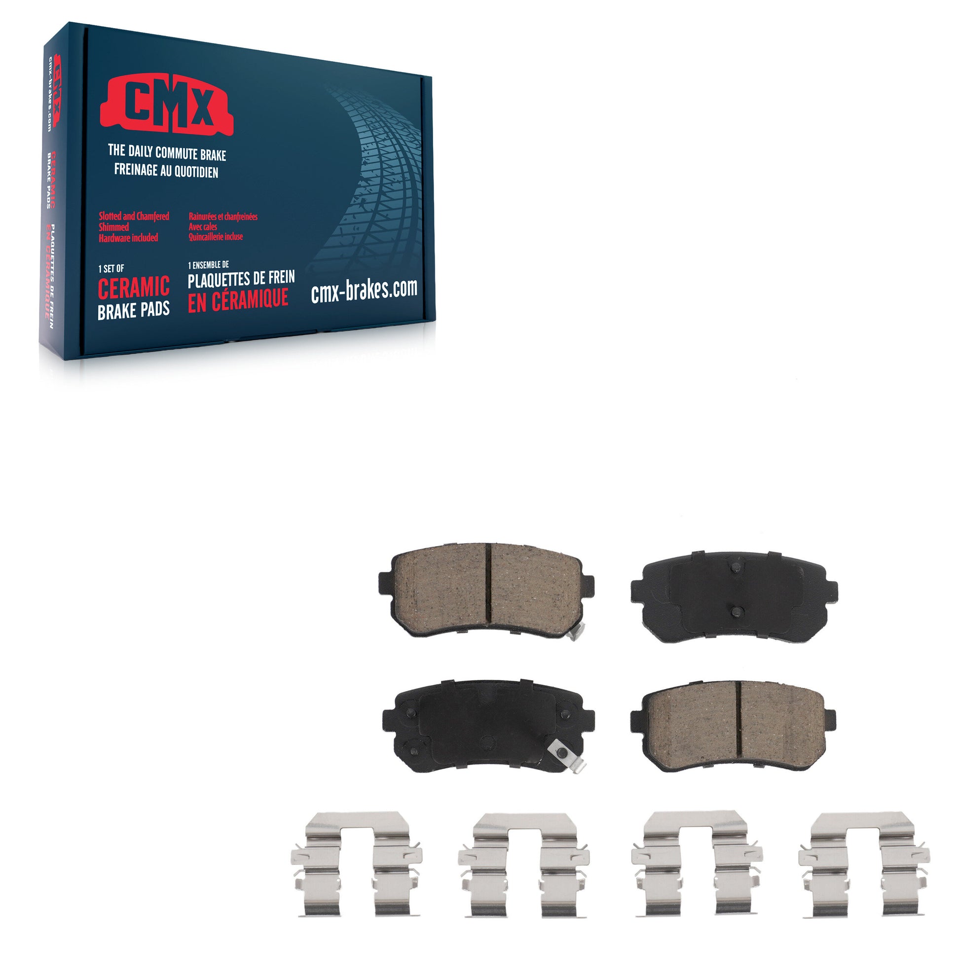 CMX CMX-D1829 Disc Brake Pad for 2016-2020 Hyundai Sonata, Kia Optima - Rear