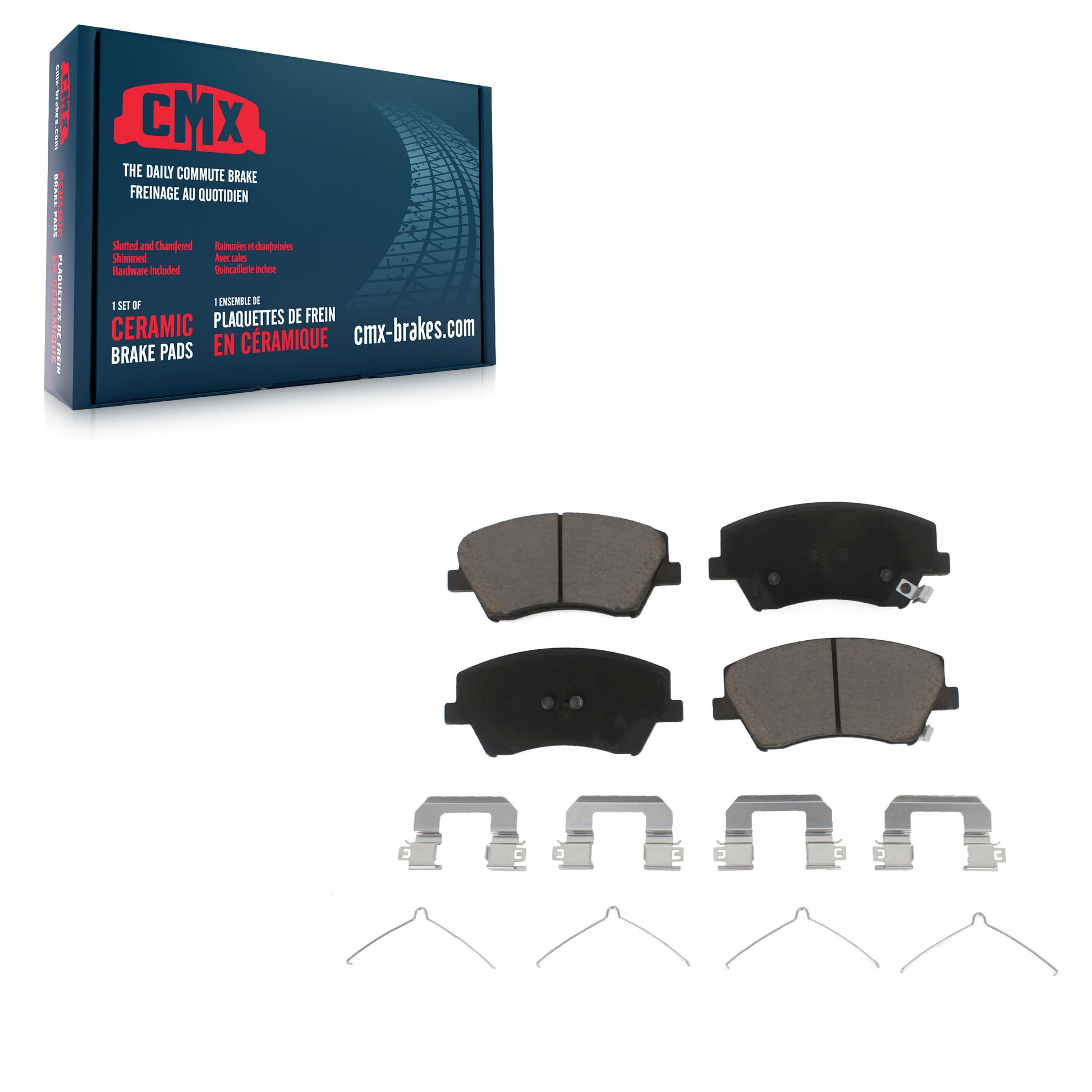 CMX CMX-D1912 Disc Brake Pad for 2017-2022 Hyundai Elantra, Hyundai Ioniq, Kia Niro - Front