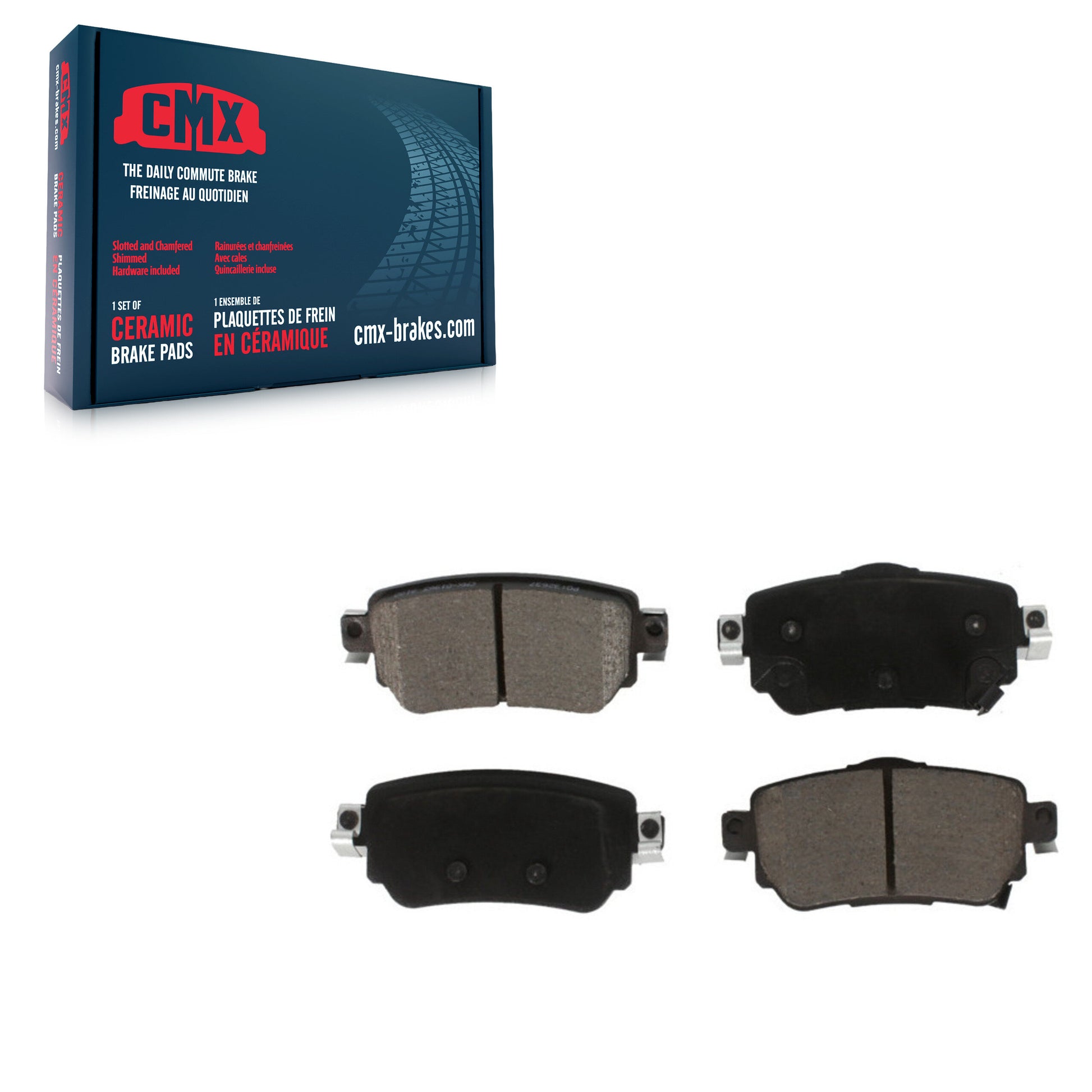 CMX CMX-D1965 Disc Brake Pad for 2018-2023 Nissan LEAF, Nissan Qashqai, Nissan Rogue Sport - Rear