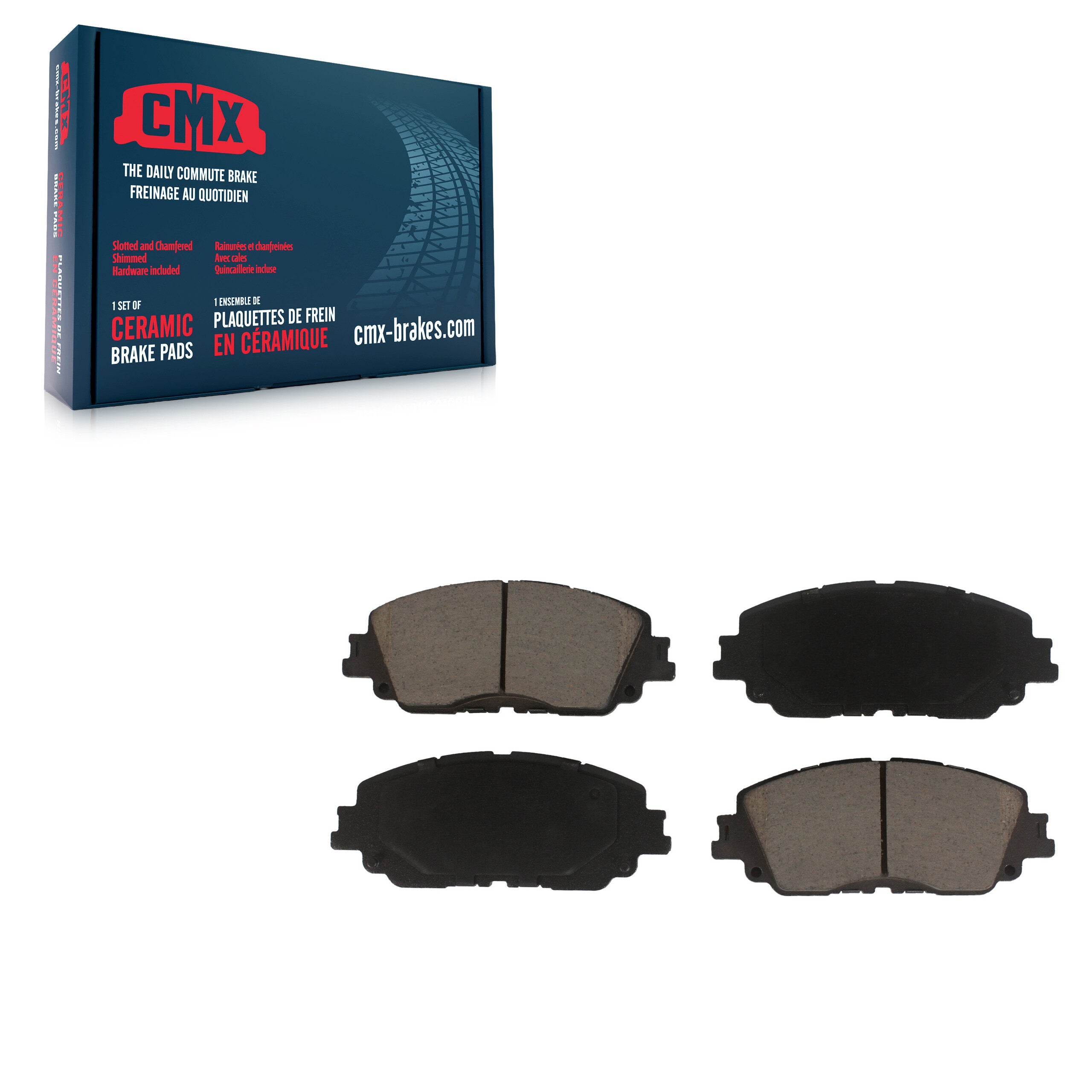 CMX CMX-D2076 Disc Brake Pad for 2018-2025 Toyota Camry, Toyota Prius, Toyota Prius Prime - Front