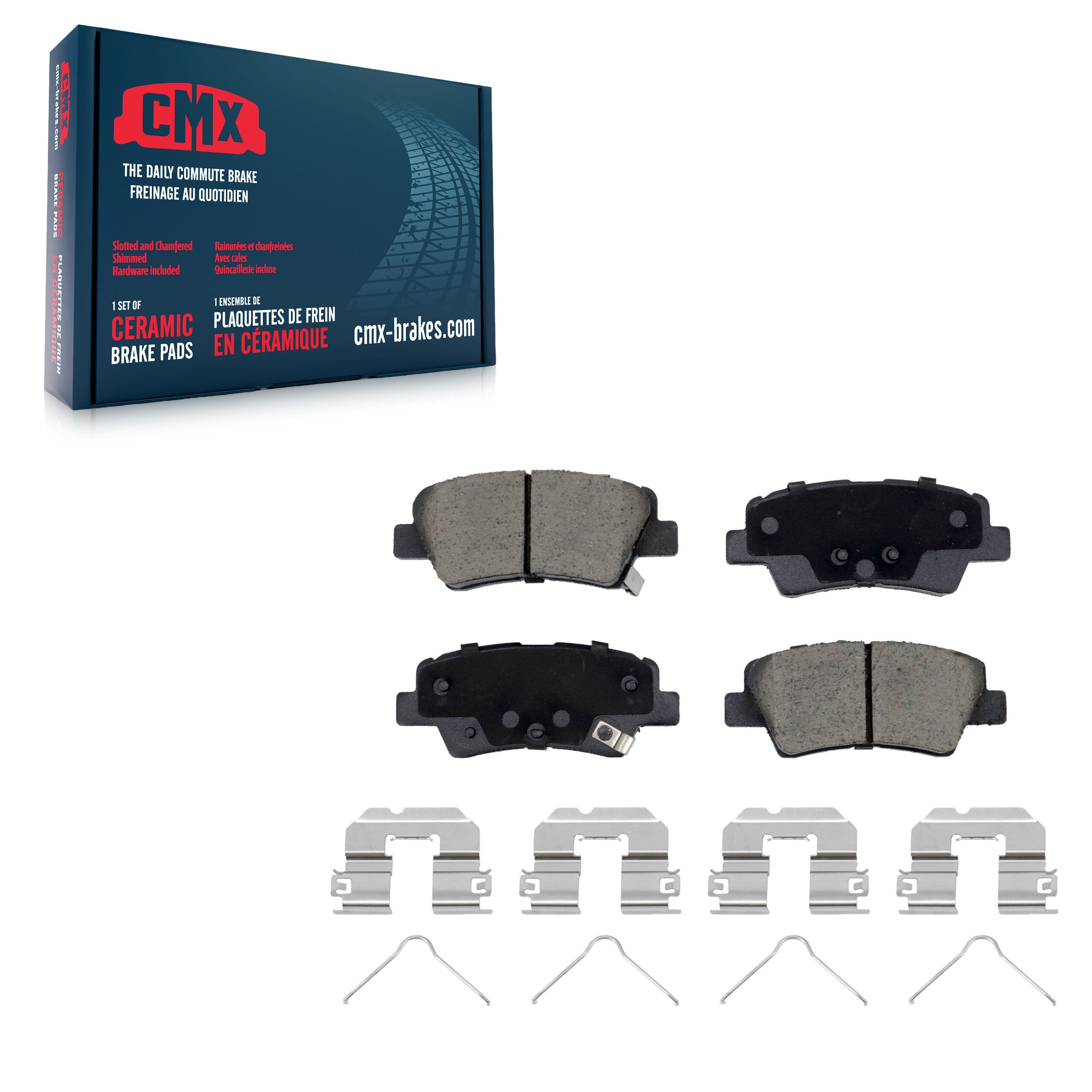 CMX CMX-D2098 Disc Brake Pad for 2017-2023 Hyundai Nexo, Hyundai Tucson, Kia Cadenza - Rear