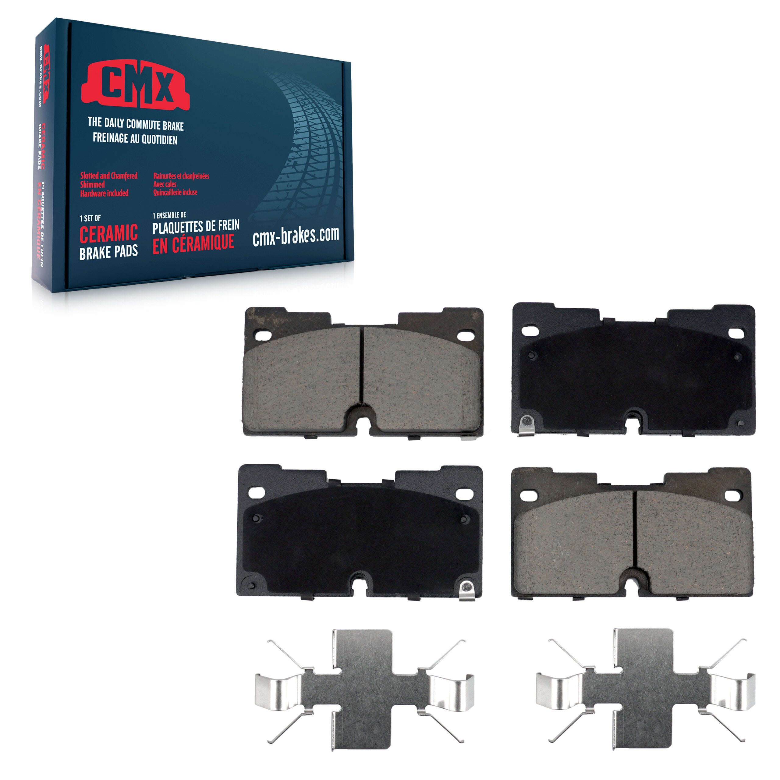 CMX CMX-D2173 Disc Brake Pad for 2019-2025 Chevrolet Silverado 1500 LTD, GMC Sierra 1500 Limited, Cadillac Escalade - Front