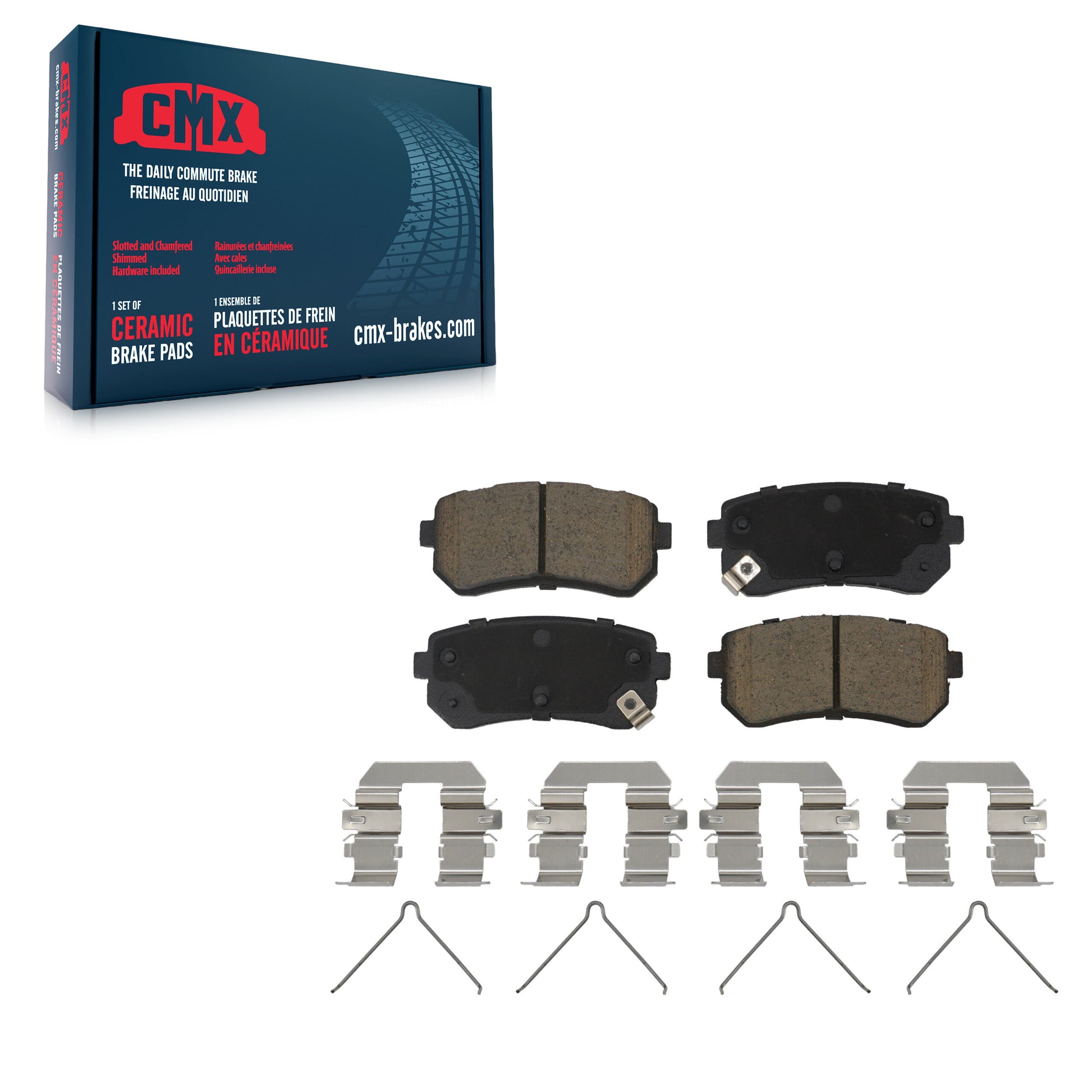 CMX CMX-D2188 Disc Brake Pad for 2018-2025 Hyundai Kona, Kia Seltos - Rear