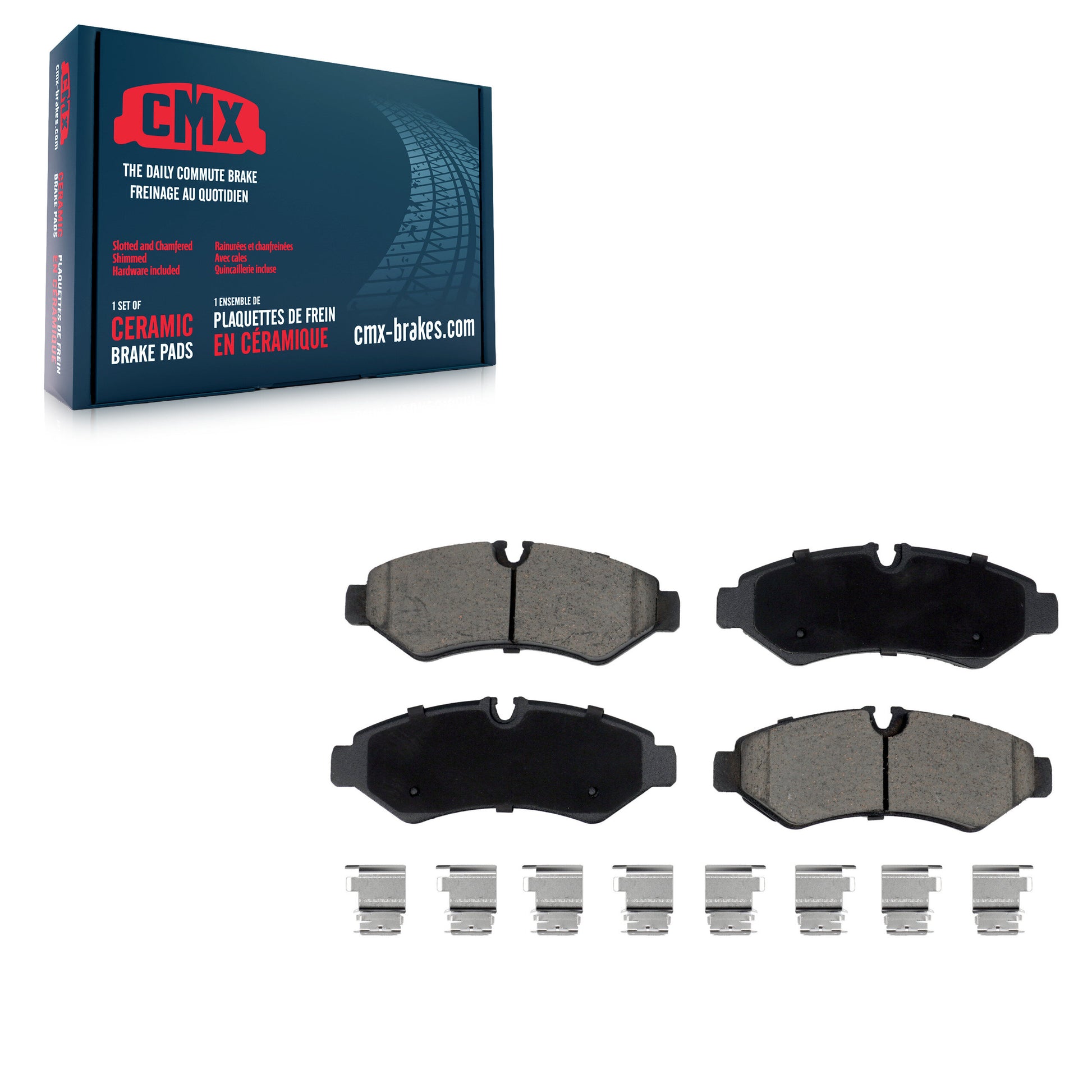 CMX CMX-D2201 Disc Brake Pad for 2019-2024 Freightliner Sprinter 3500XD, Mercedes-Benz Sprinter 3500, Freightliner Sprinter 1500 - Rear