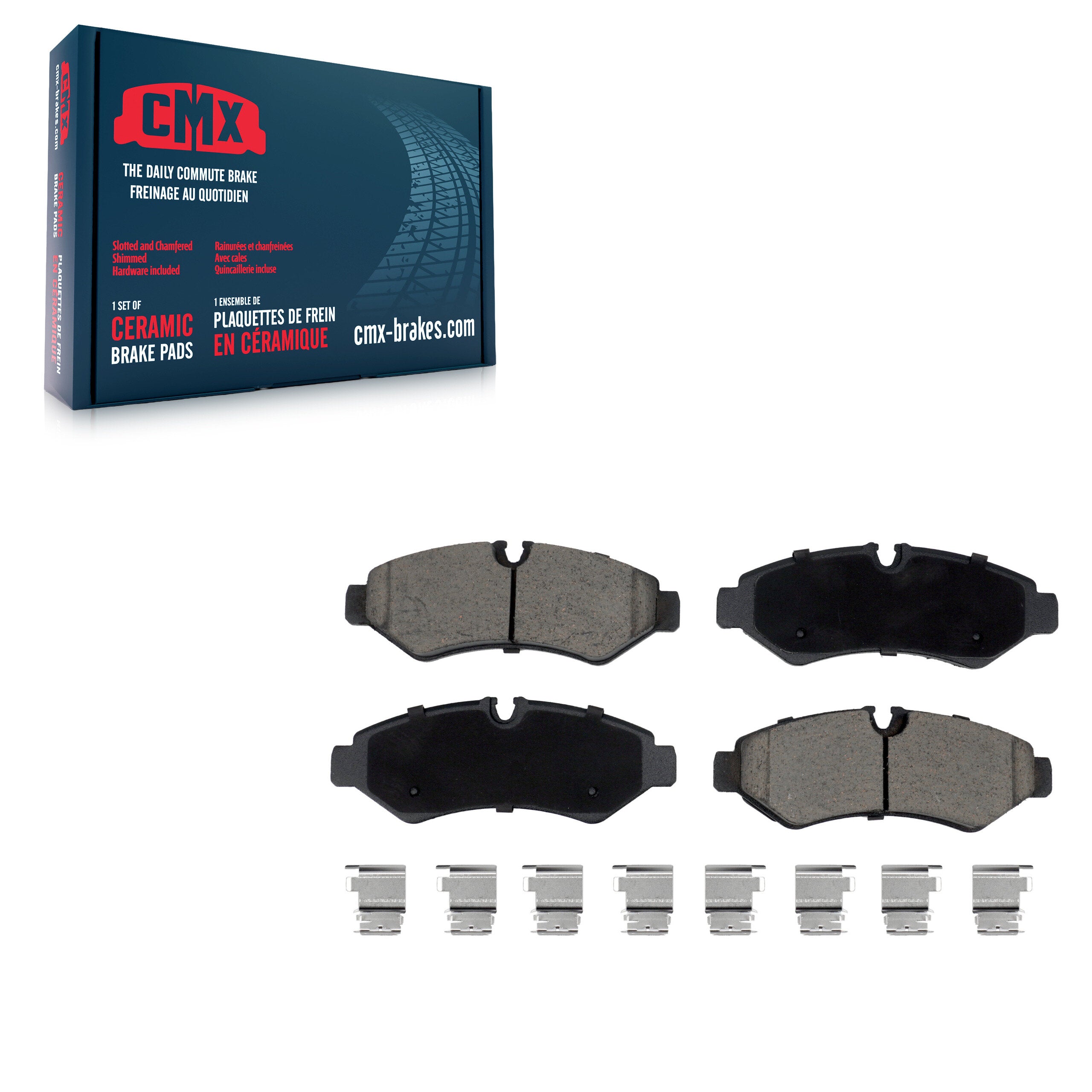 CMX CMX-D2201 Disc Brake Pad for 2019-2024 Freightliner Sprinter 3500XD, Mercedes-Benz Sprinter 3500, Freightliner Sprinter 1500 - Rear