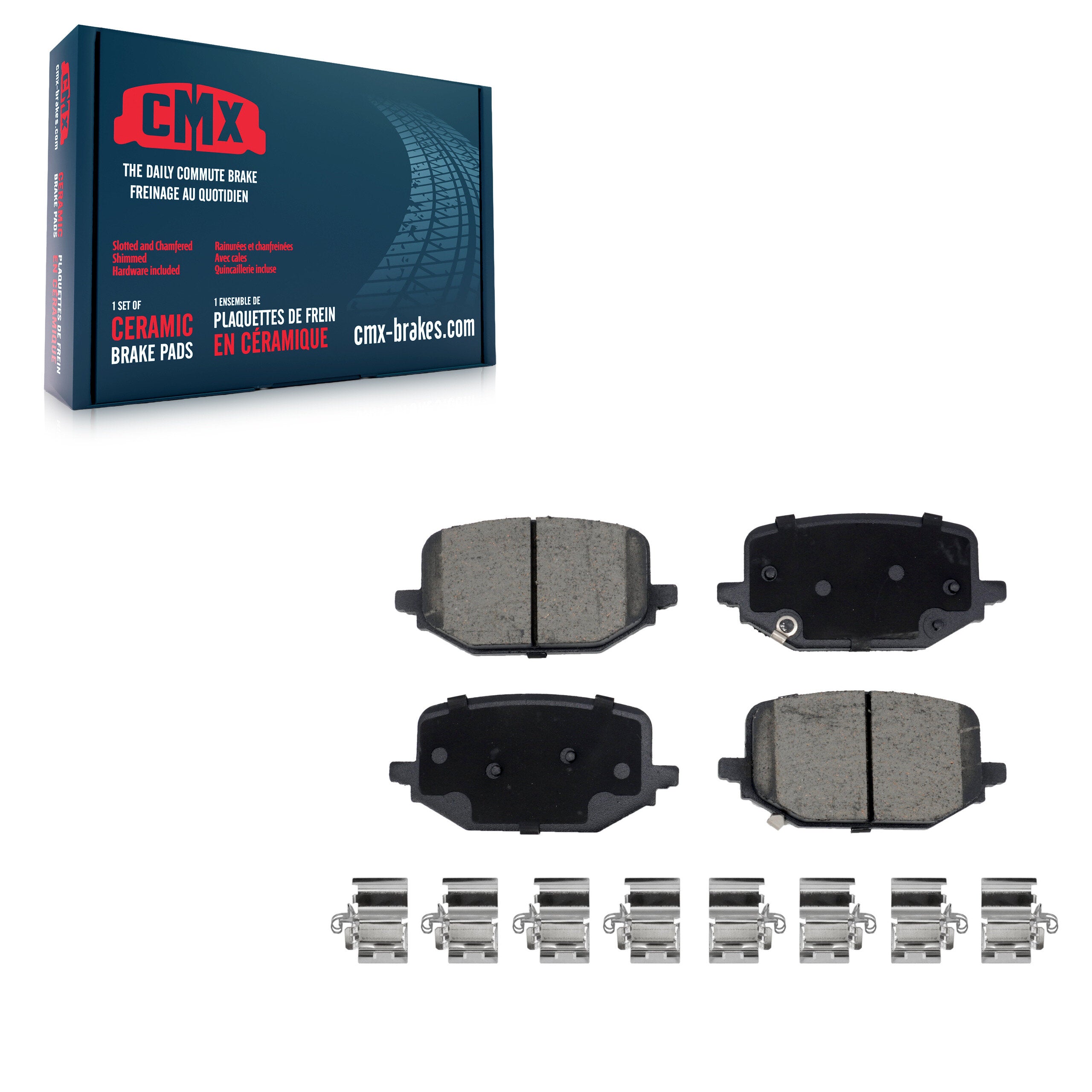 CMX CMX-D2231 Disc Brake Pad for 2020-2024 Ford Explorer, Ford Police Interceptor Utility, Lincoln Aviator - Rear