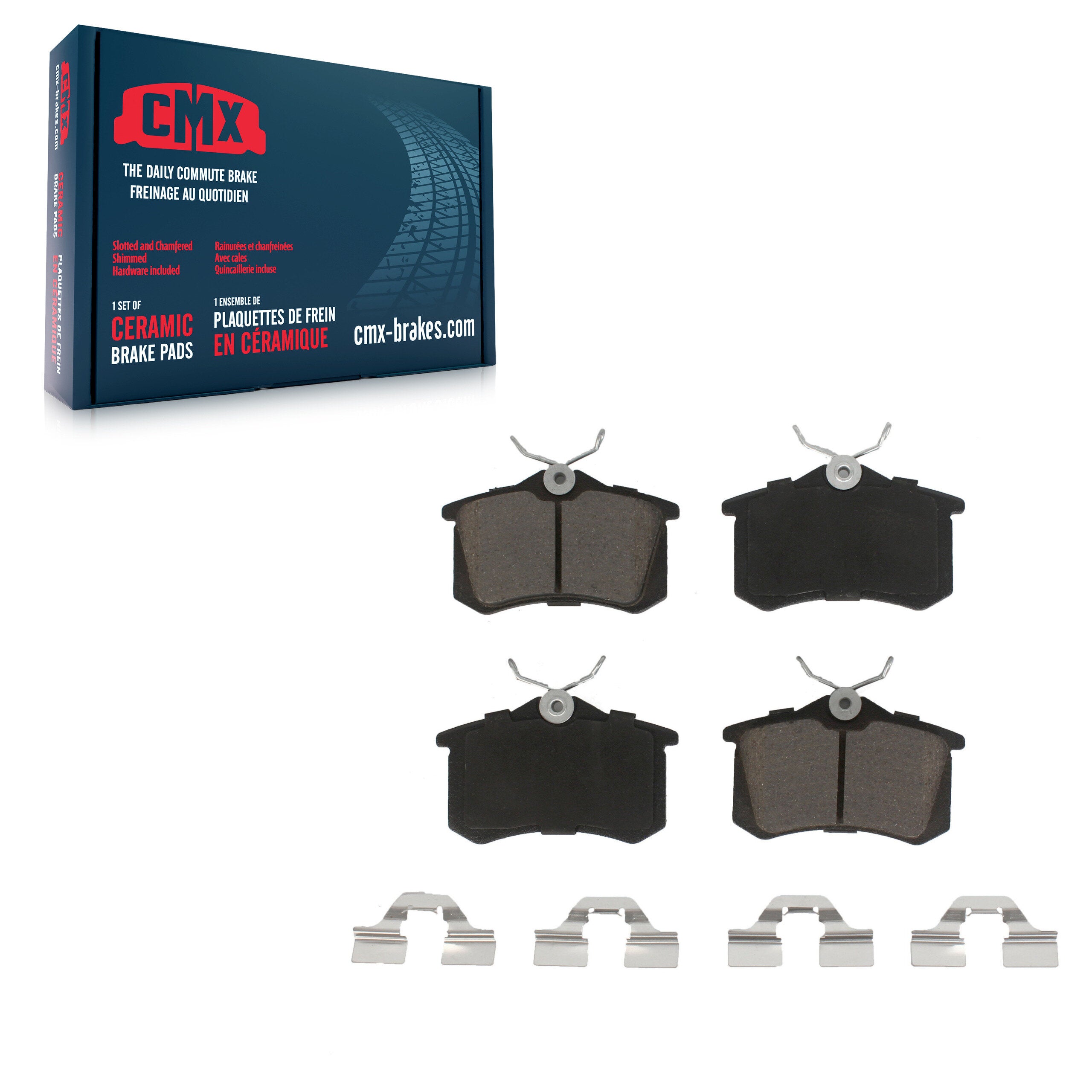 CMX CMX-D340 Disc Brake Pad for 1985-2019 Volkswagen Golf Alltrack, Renault Fluence, Volkswagen Golf - Rear