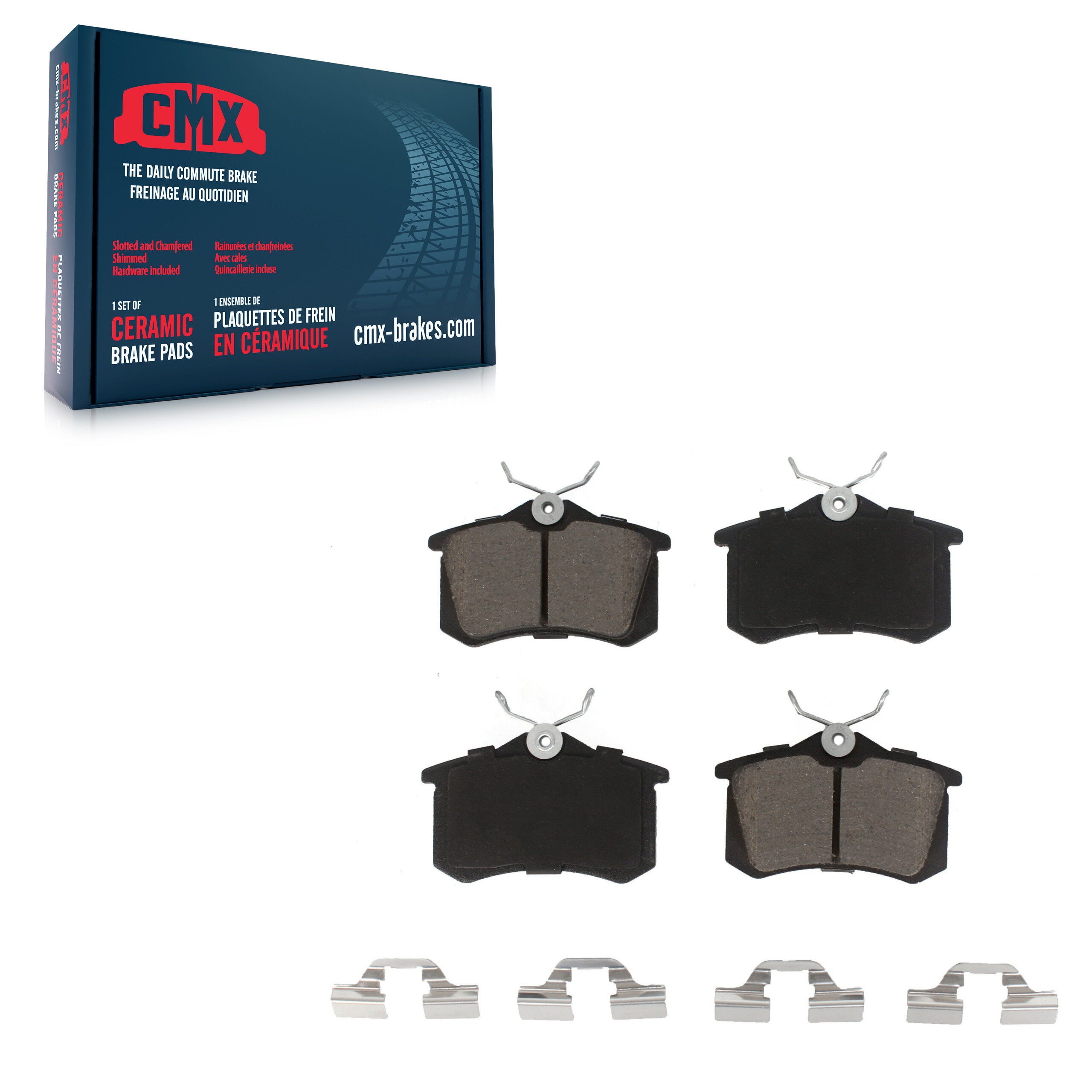 CMX CMX-D340A Disc Brake Pad for 1997-2019 Volkswagen Golf SportWagen, Volkswagen Beetle, Volkswagen Jetta - Rear