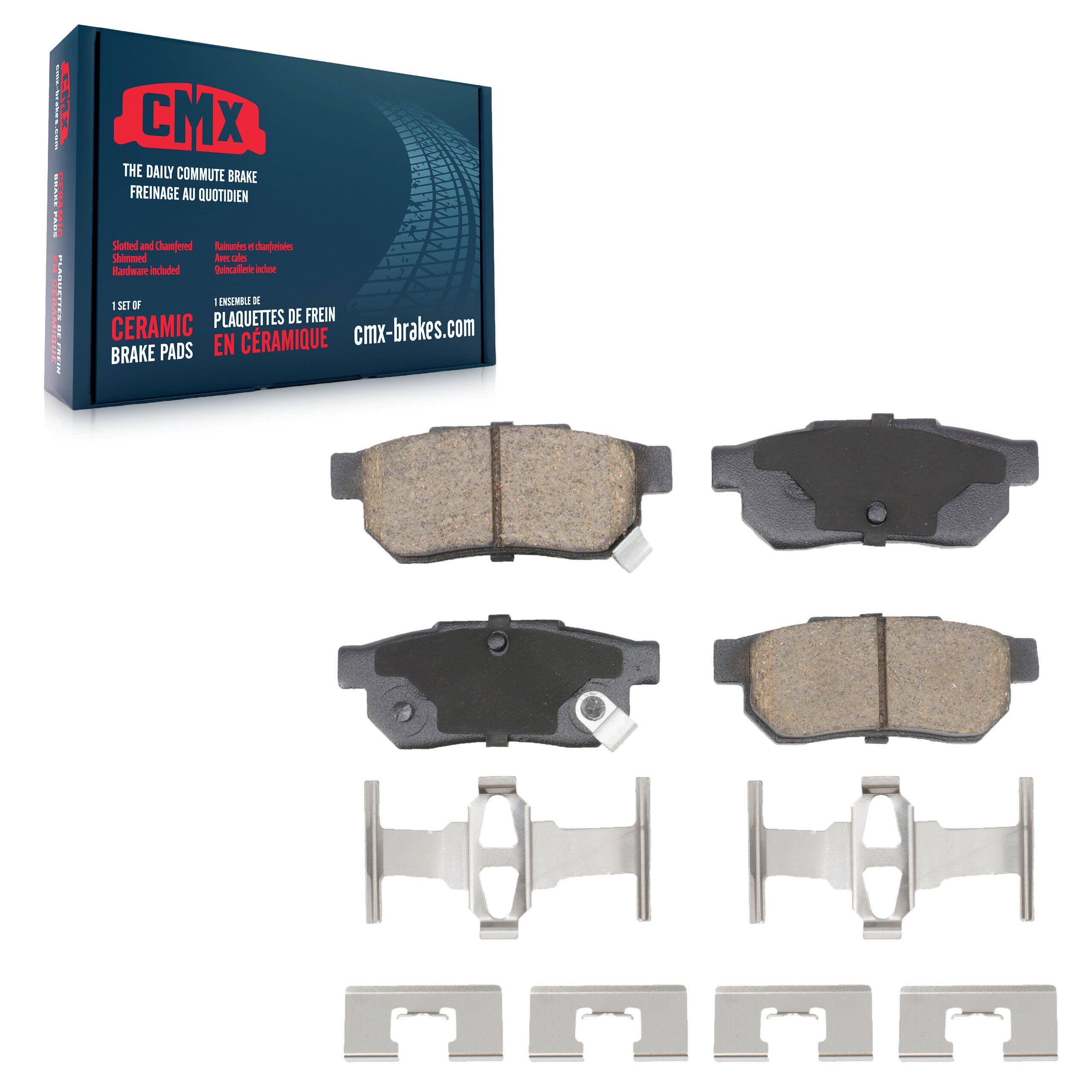 CMX CMX-D374 Disc Brake Pad for 1985-2014 Honda Fit, Acura Integra, Honda Civic - Rear