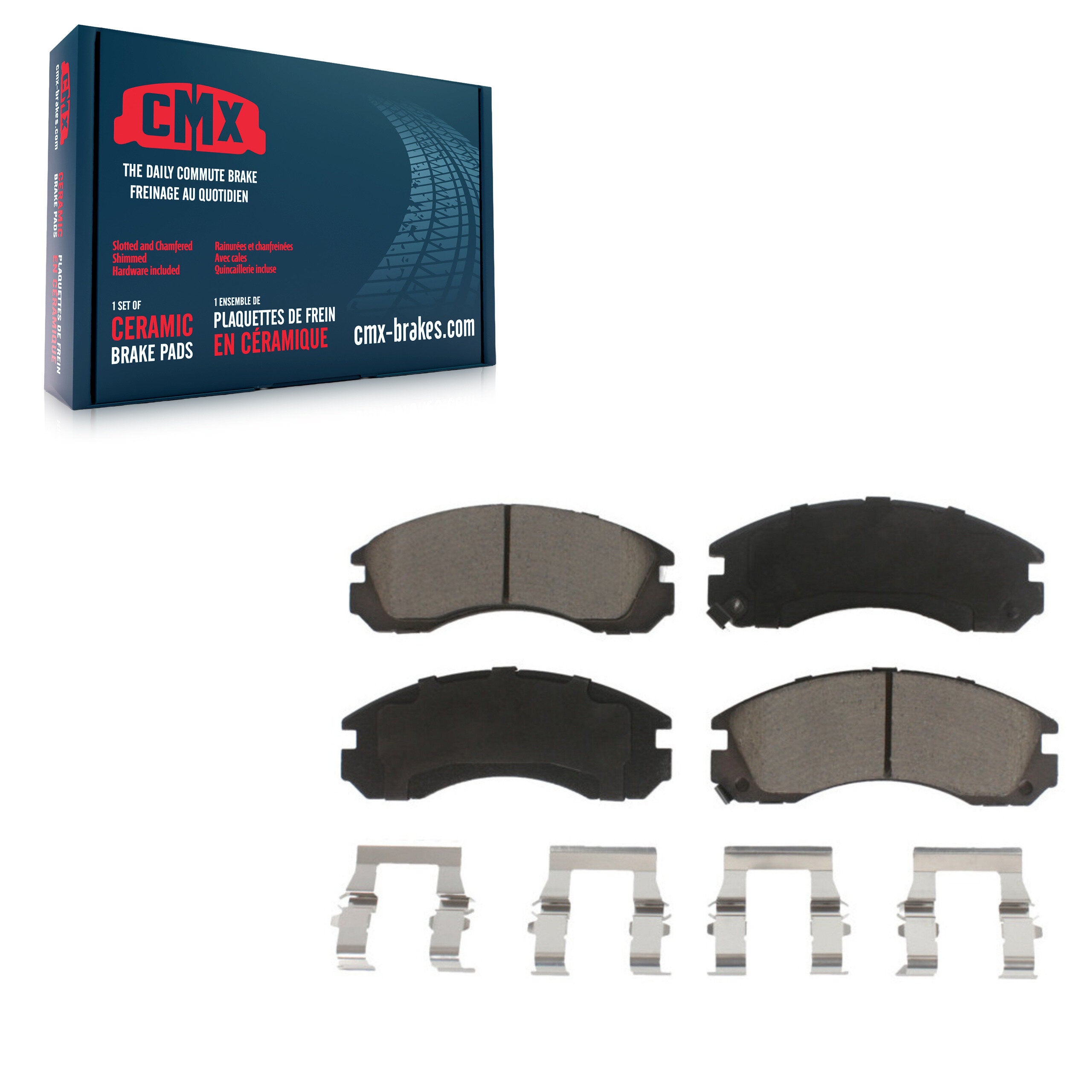 CMX CMX-D530 Disc Brake Pad for 1991-2022 Mitsubishi Outlander PHEV, Mitsubishi Lancer, Mitsubishi Outlander - Front