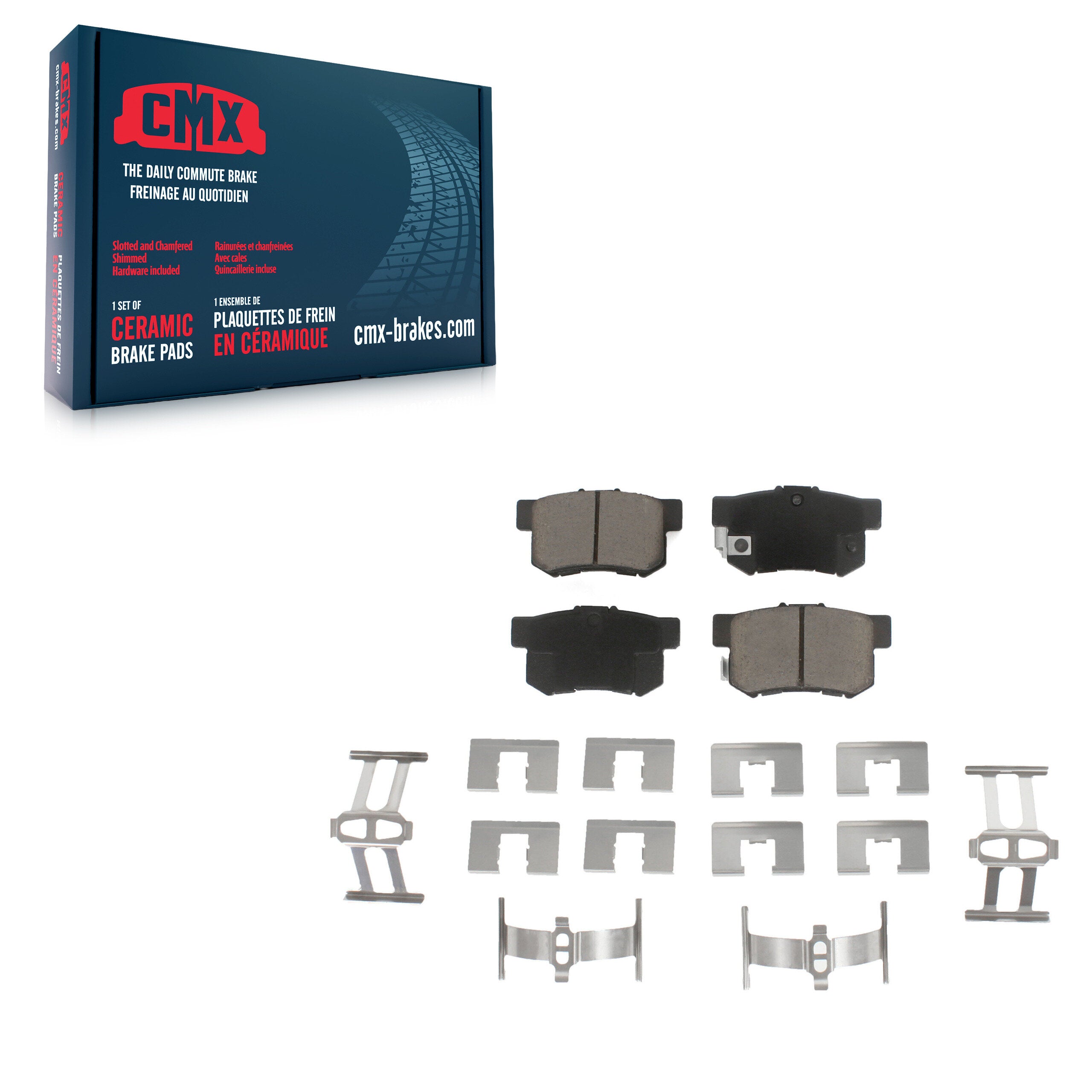 CMX CMX-D537 Disc Brake Pad for 1987-2022 Honda Civic, Acura ILX, Suzuki SX4 Crossover - Rear