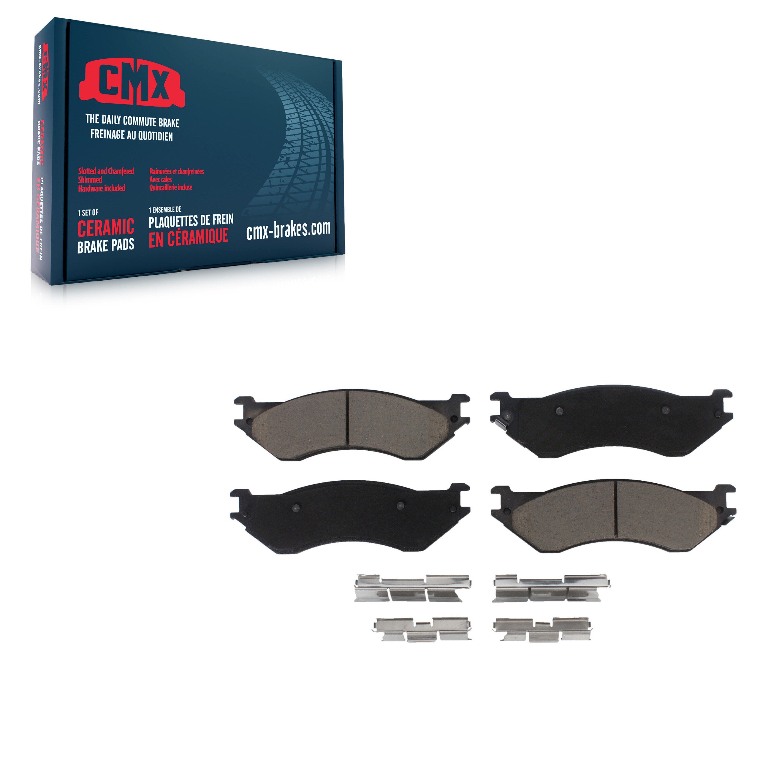 CMX CMX-D702 Disc Brake Pad for 1997-2004 Ford F-150 Heritage, Ford Expedition, Dodge Ram 1500 - Front