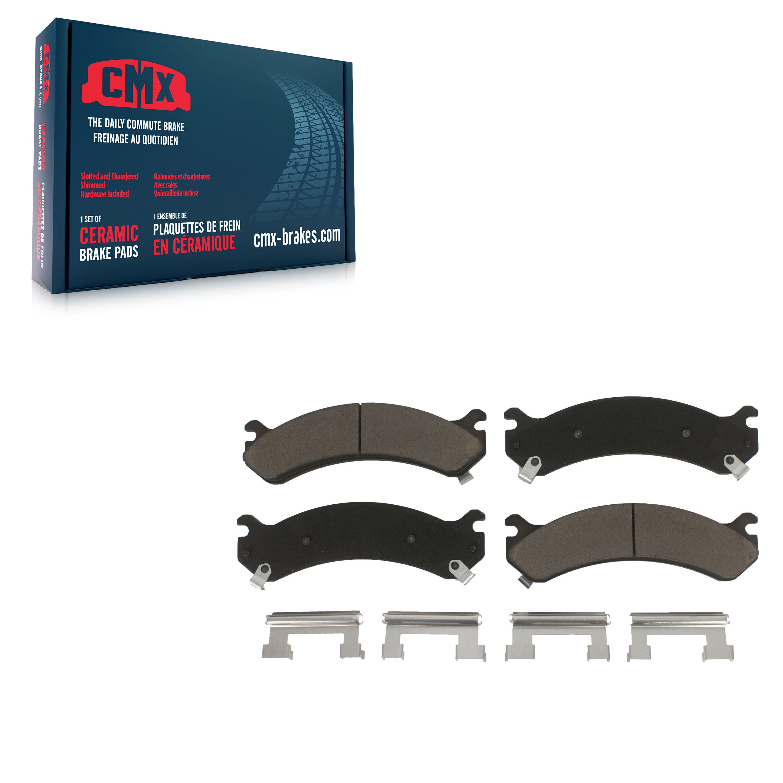 CMX CMX-D784 Disc Brake Pad for 1999-2020 Chevrolet Express 4500, GMC Savana 4500, Chevrolet Silverado 1500 HD Classic - Front, Rear