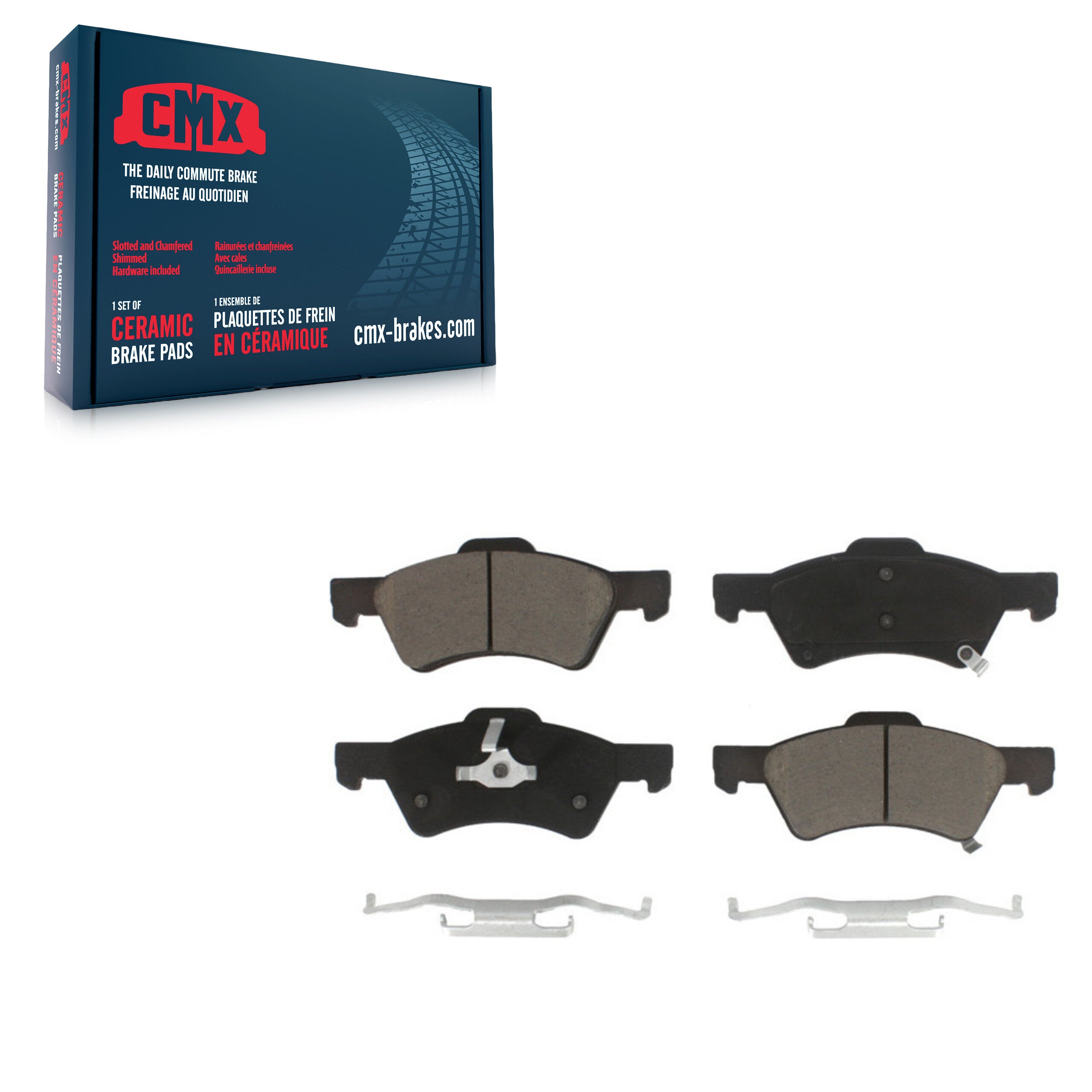 CMX CMX-D857 Disc Brake Pad for 2001-2007 Dodge Grand Caravan, Chrysler Town & Country, Dodge Caravan - Front