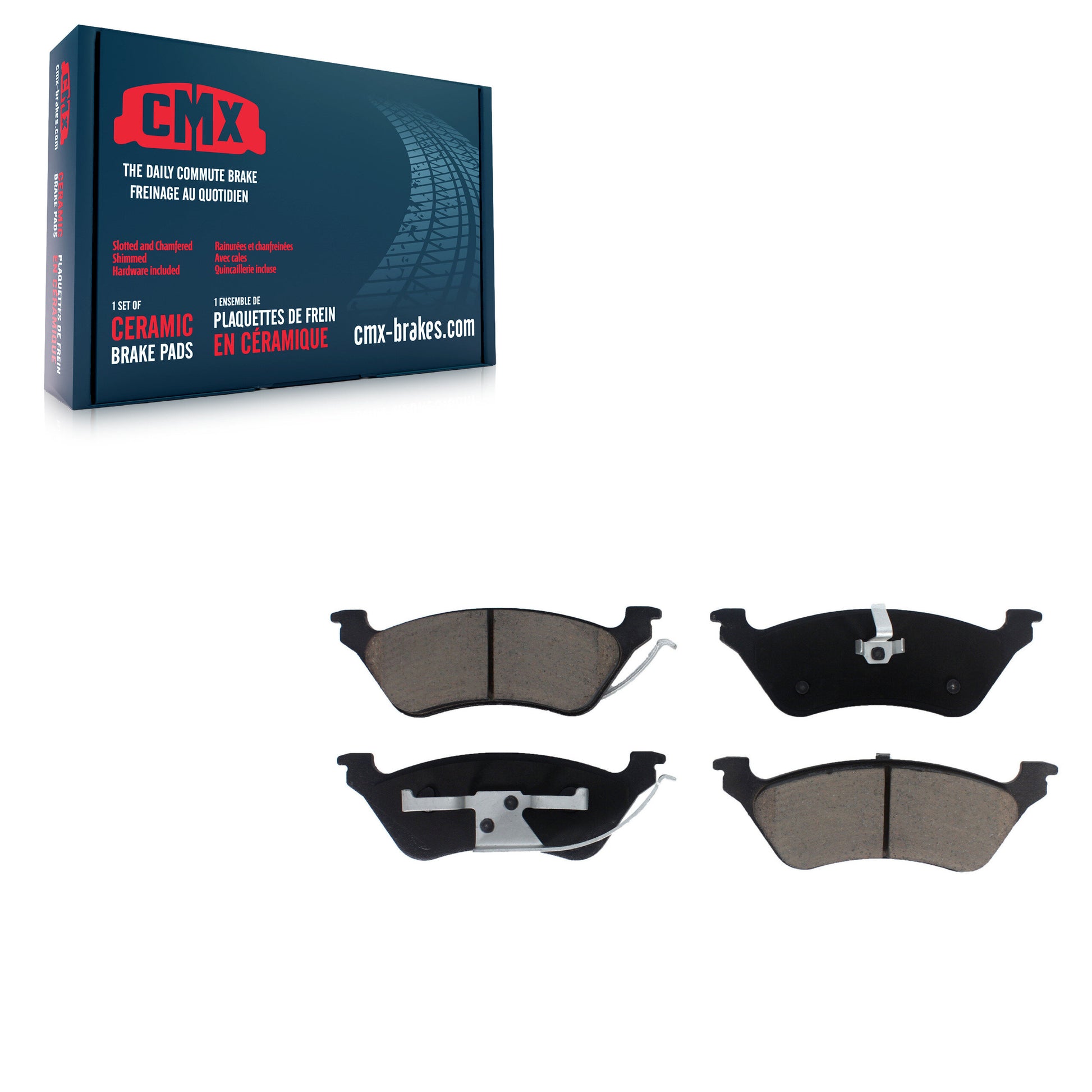 CMX CMX-D858 Disc Brake Pad for 2001-2007 Chrysler Grand Voyager, Chrysler Town & Country, Chrysler Voyager - Rear