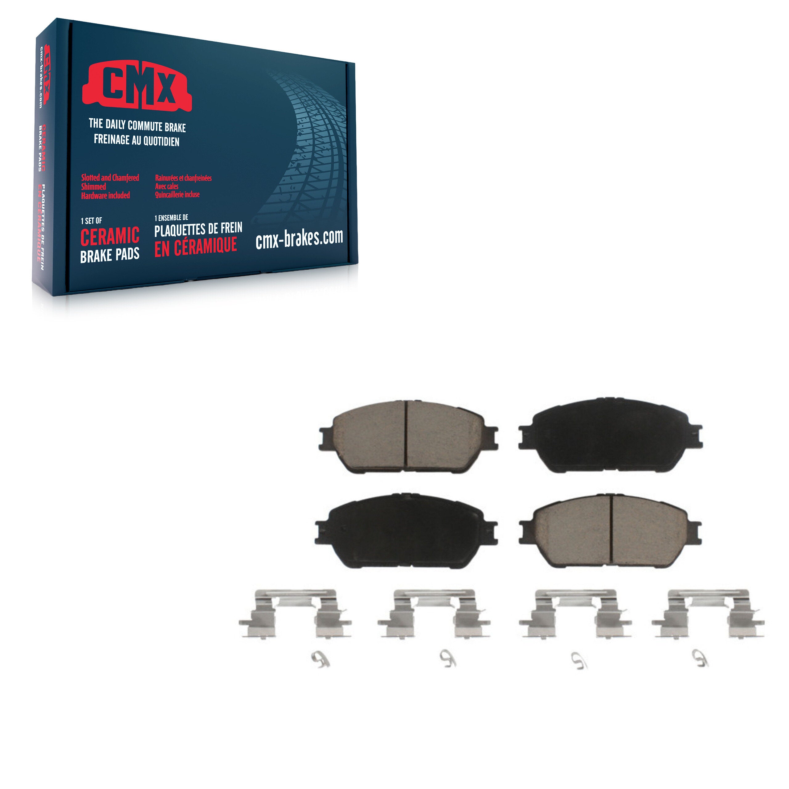 CMX CMX-D906 Disc Brake Pad for 2002-2015 Toyota Avalon, Toyota Camry, Toyota Tacoma - Front