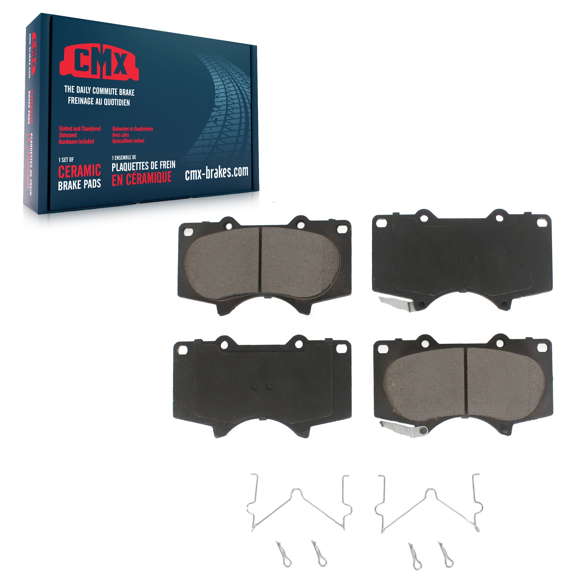 CMX CMX-D976 Disc Brake Pad for 2000-2023 Toyota Tacoma, Lexus GX460, Mitsubishi Montero - Front