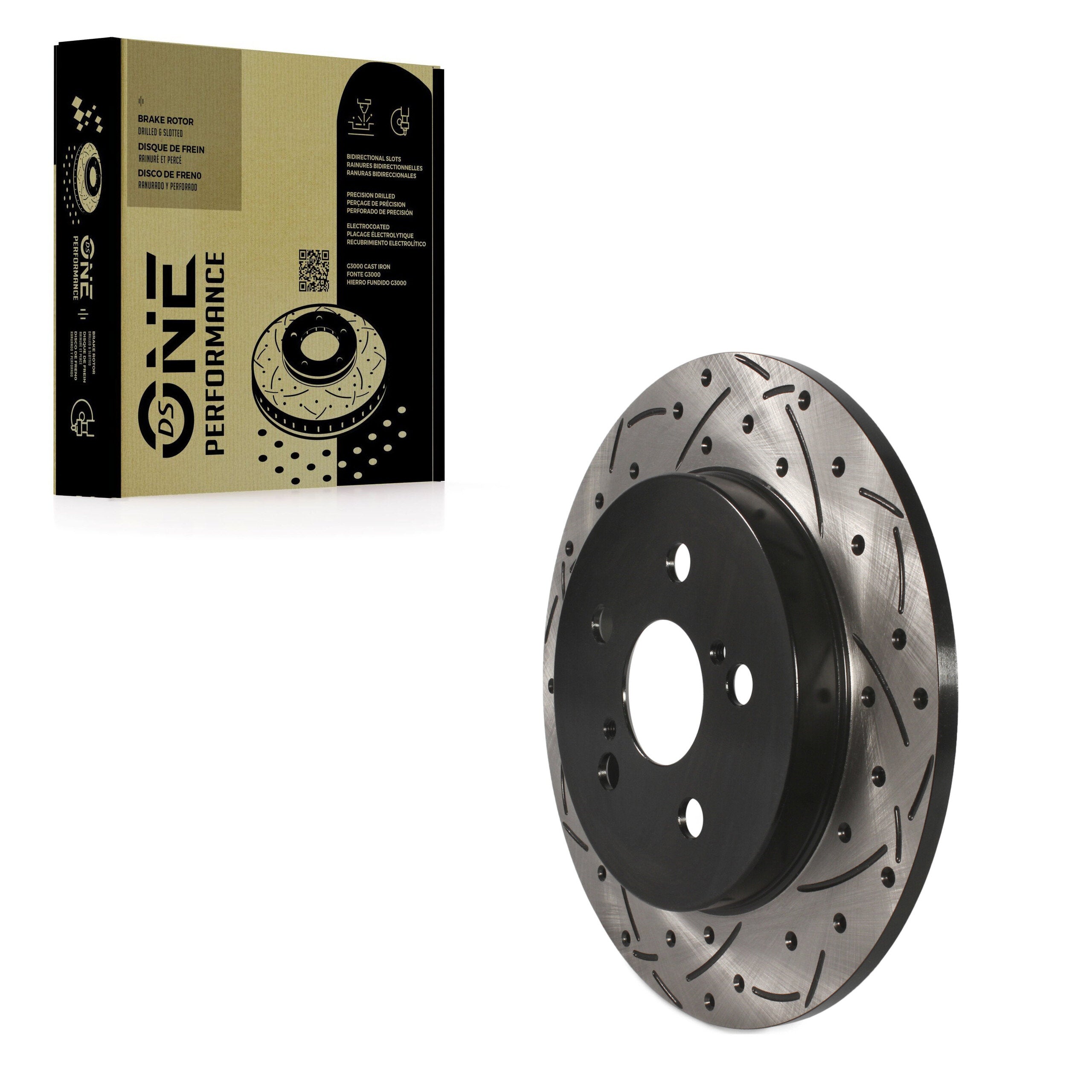 DS-One DS1-580704 Disc Brake Rotor for 2009-2022 Toyota Corolla, Toyota Prius AWD-e, Toyota Prius Prime - Rear