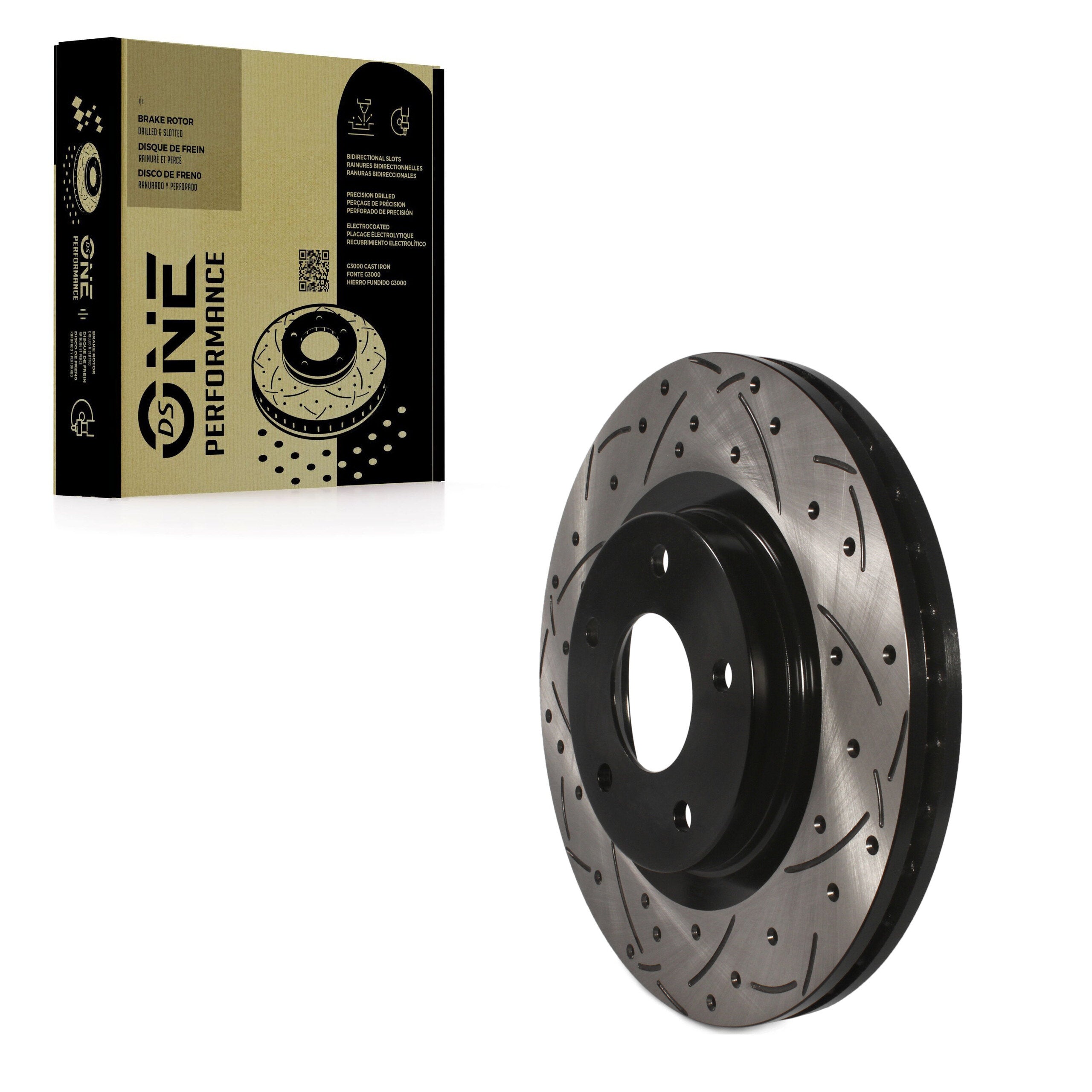 DS-One DS1-780459 Disc Brake Rotor for 2007-2025 Mitsubishi Eclipse Cross, Jeep Compass, Mitsubishi Lancer - Front