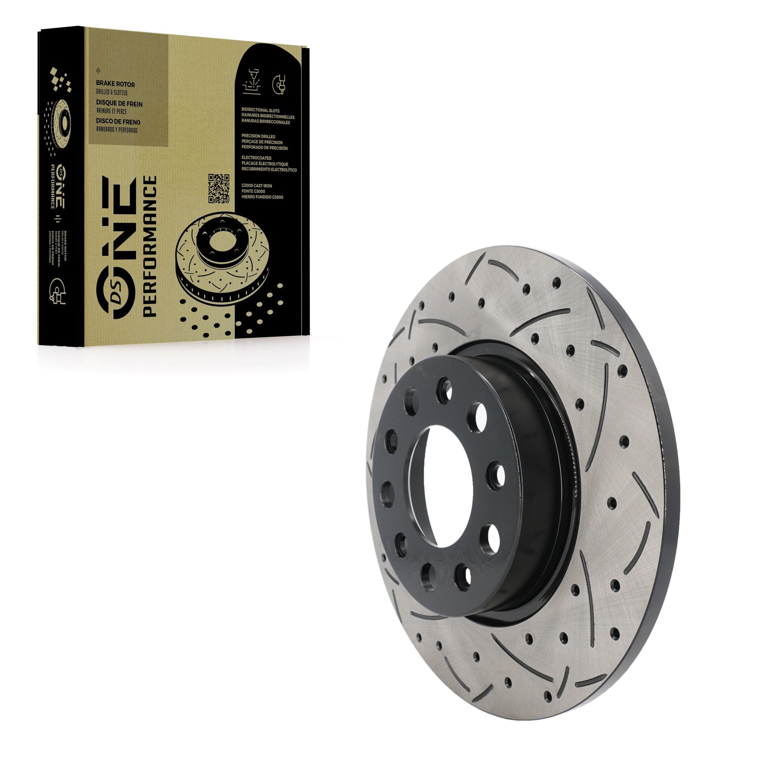 DS-One DS1-981643 Disc Brake Rotor for 2015-2024 Dodge Hornet, Jeep Compass, Fiat 500X - Rear