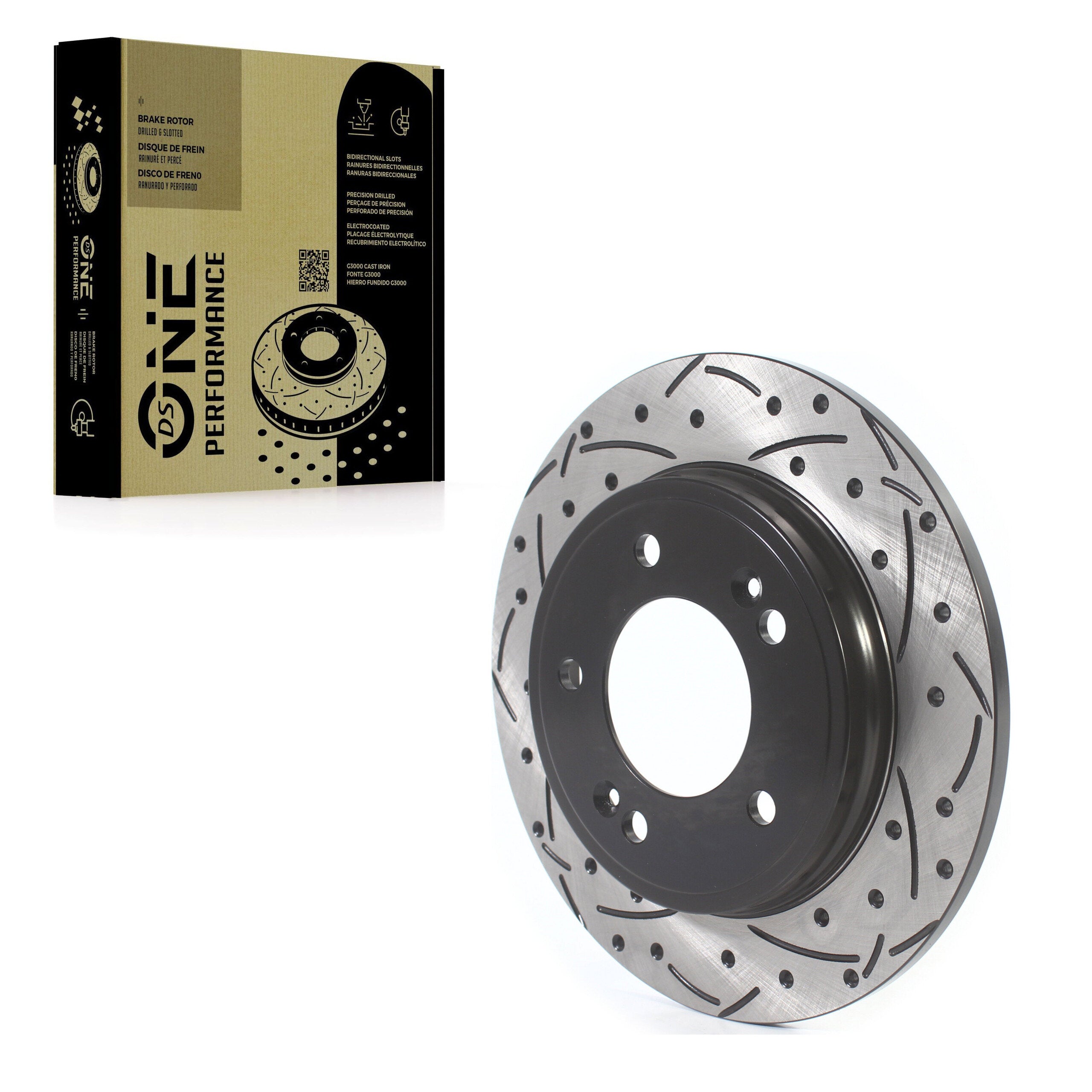 DS-One DS1-982143 Disc Brake Rotor for 2017-2024 Kia Forte, Kia Forte5, Hyundai Elantra - Rear