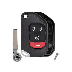 Flip Key Shell Case for Jeep Gladiator Wrangler 2018-2024 OHT1130261 68416784 (4 Button)