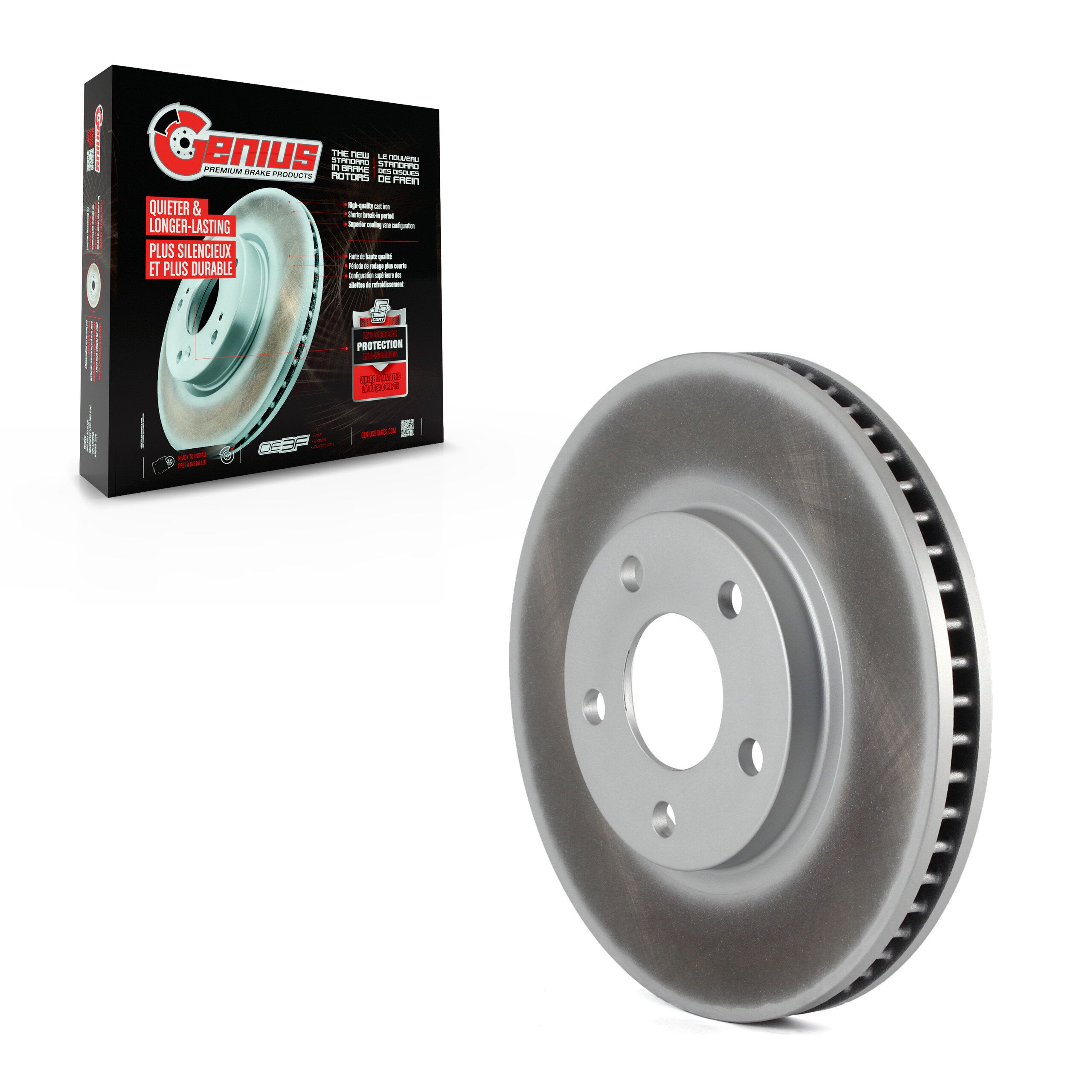 Genius GCR-56641 Disc Brake Rotor for 1997-2005 Buick LeSabre, Cadillac DeVille, Chevrolet Impala - Front