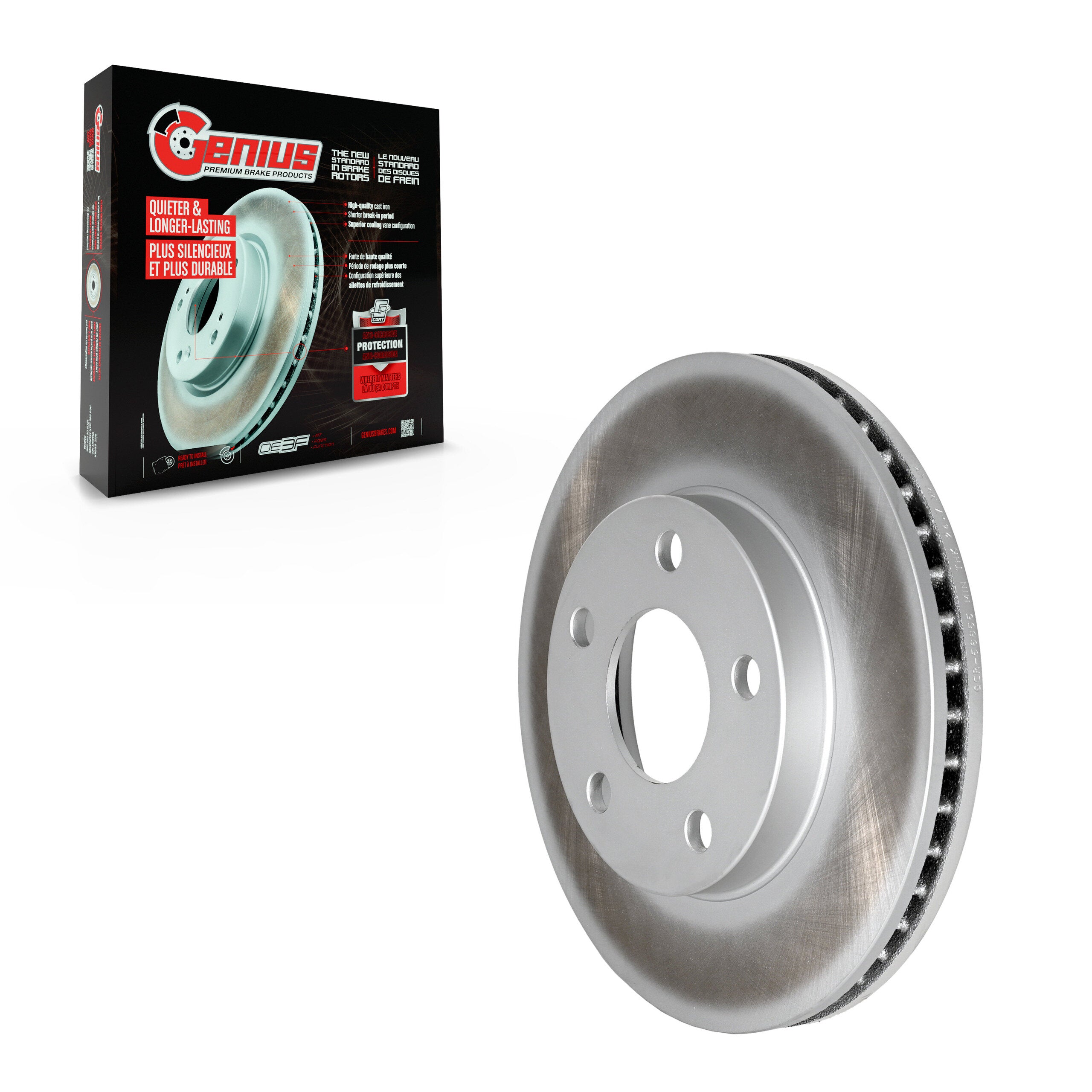 Genius GCR-56655 Disc Brake Rotor for 1997-2005 Chevrolet Classic, Oldsmobile Alero, Pontiac Grand Am - Front