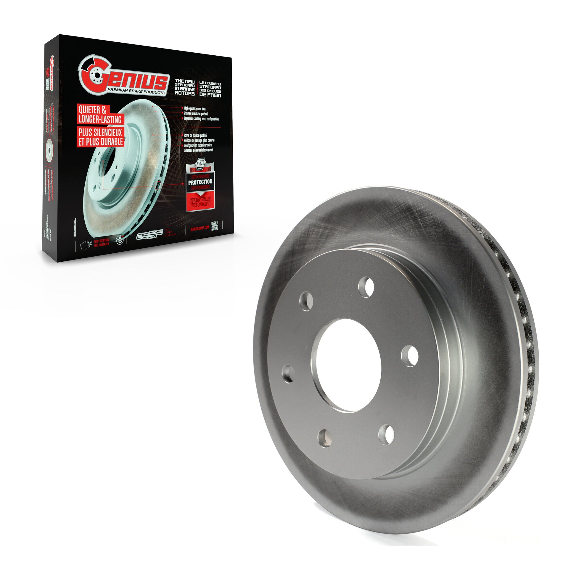 Genius GCR-56825 Disc Brake Rotor for 1999-2008 Chevrolet Silverado 1500 Classic, GMC Sierra 1500 Classic, Chevrolet Silverado 1500 - Front