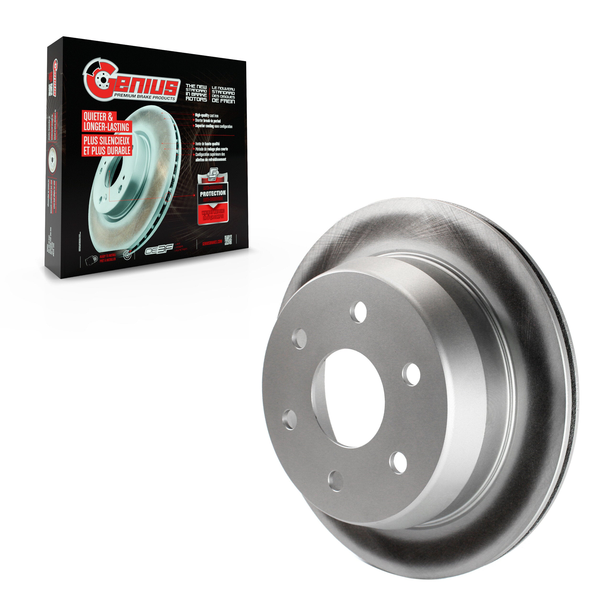 Genius GCR-56827 Disc Brake Rotor for 1999-2007 Chevrolet Silverado 1500 Classic, GMC Sierra 1500 Classic, Chevrolet Astro - Rear