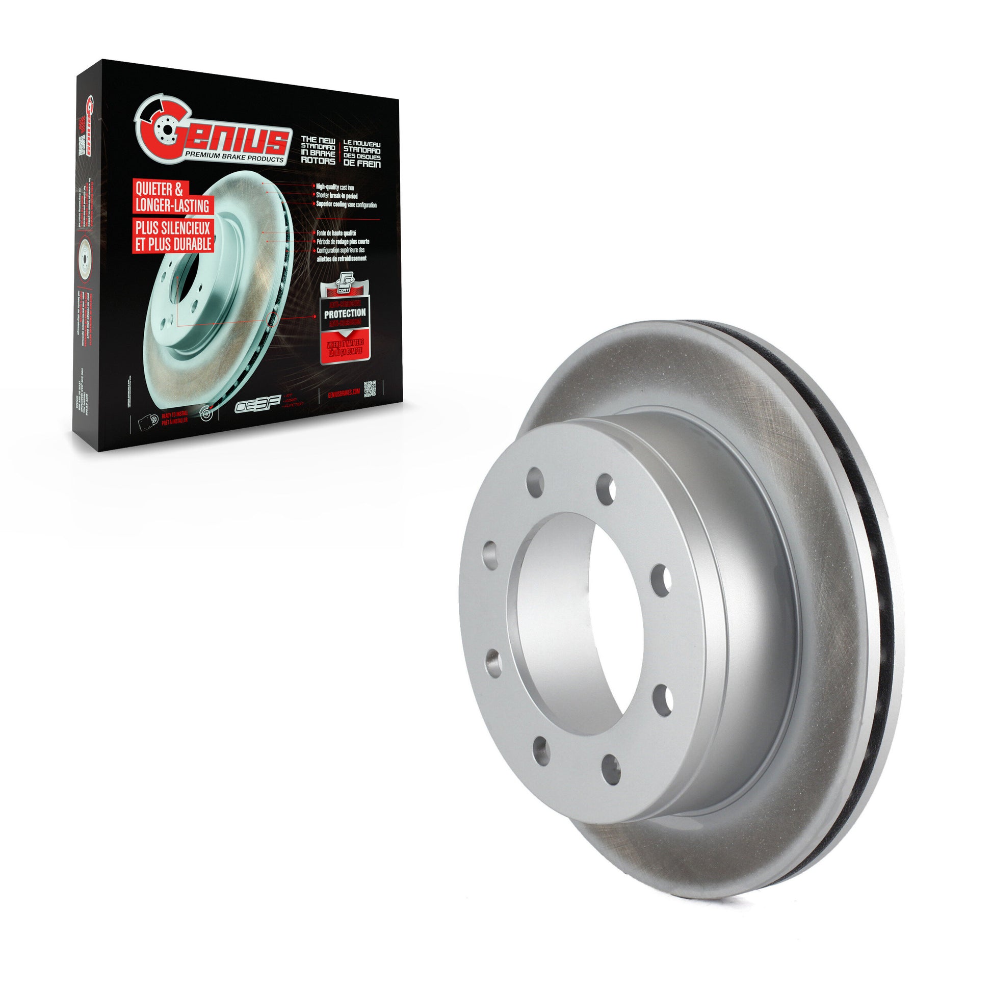Genius GCR-56828 Disc Brake Rotor for 1999-2017 Chevrolet Suburban 2500, GMC Yukon XL 2500, Chevrolet Express 2500 - Rear