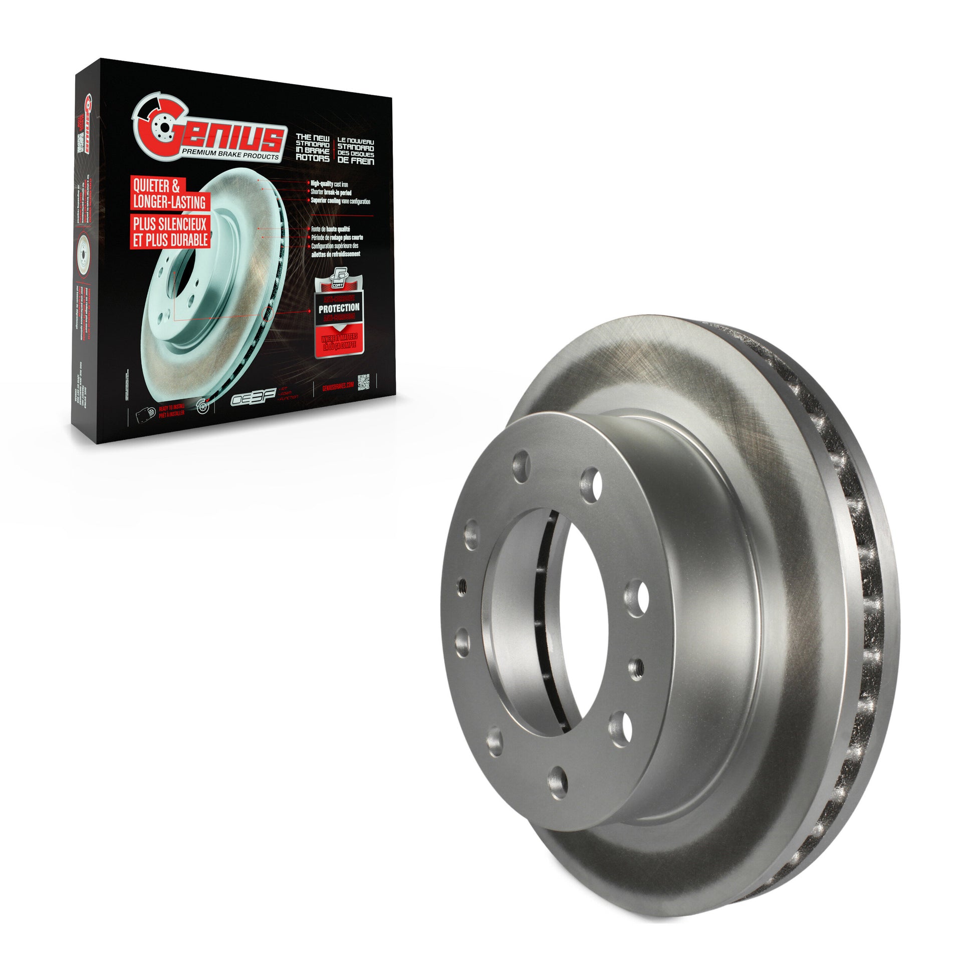 Genius GCR-56829 Disc Brake Rotor for 1999-2024 GMC Savana 3500, Chevrolet Express 3500, Chevrolet Express 2500 - Front