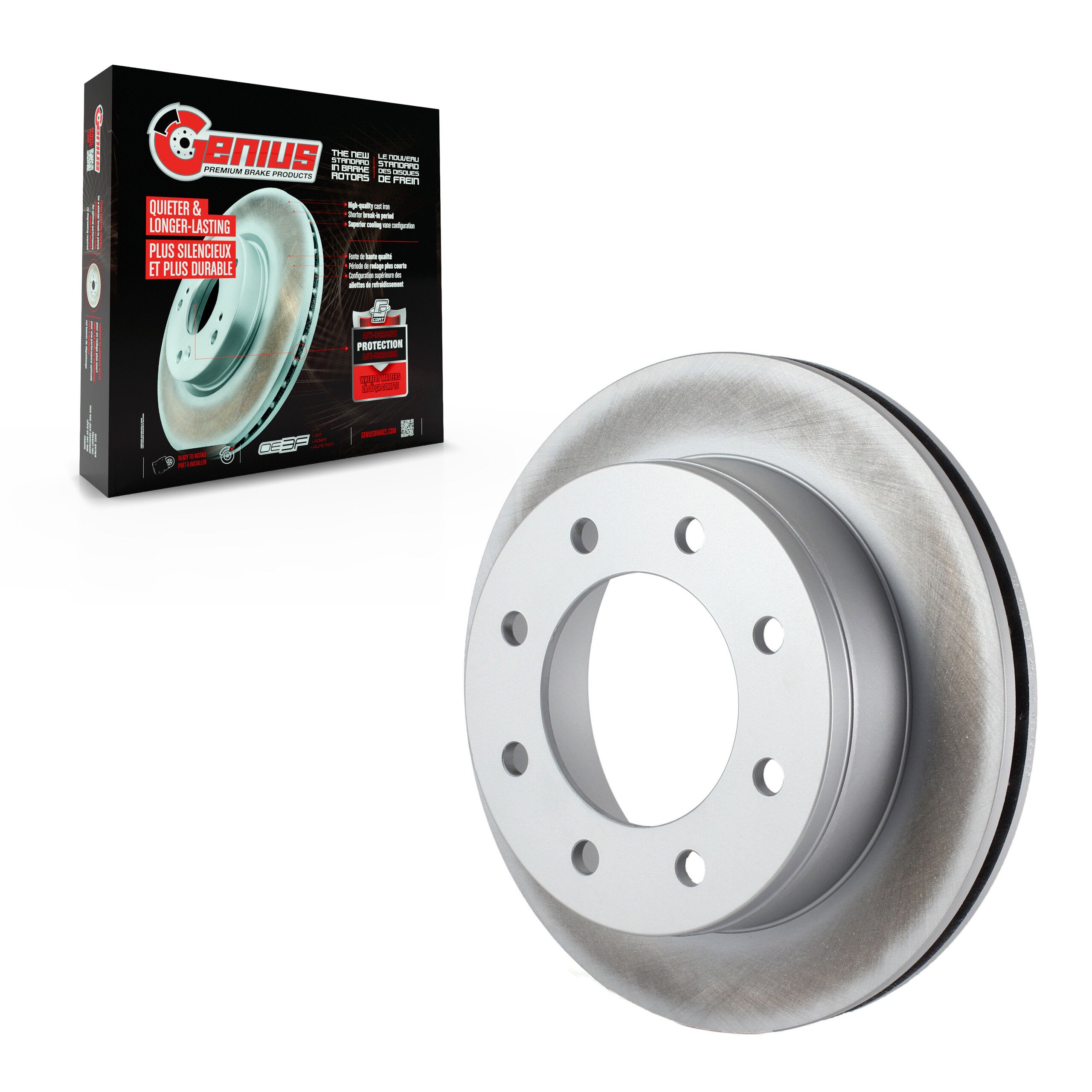 Genius GCR-56830 Disc Brake Rotor for 1999-2009 Chevrolet Express 2500, Chevrolet Silverado 1500 HD Classic, Chevrolet Suburban 2500 - Rear