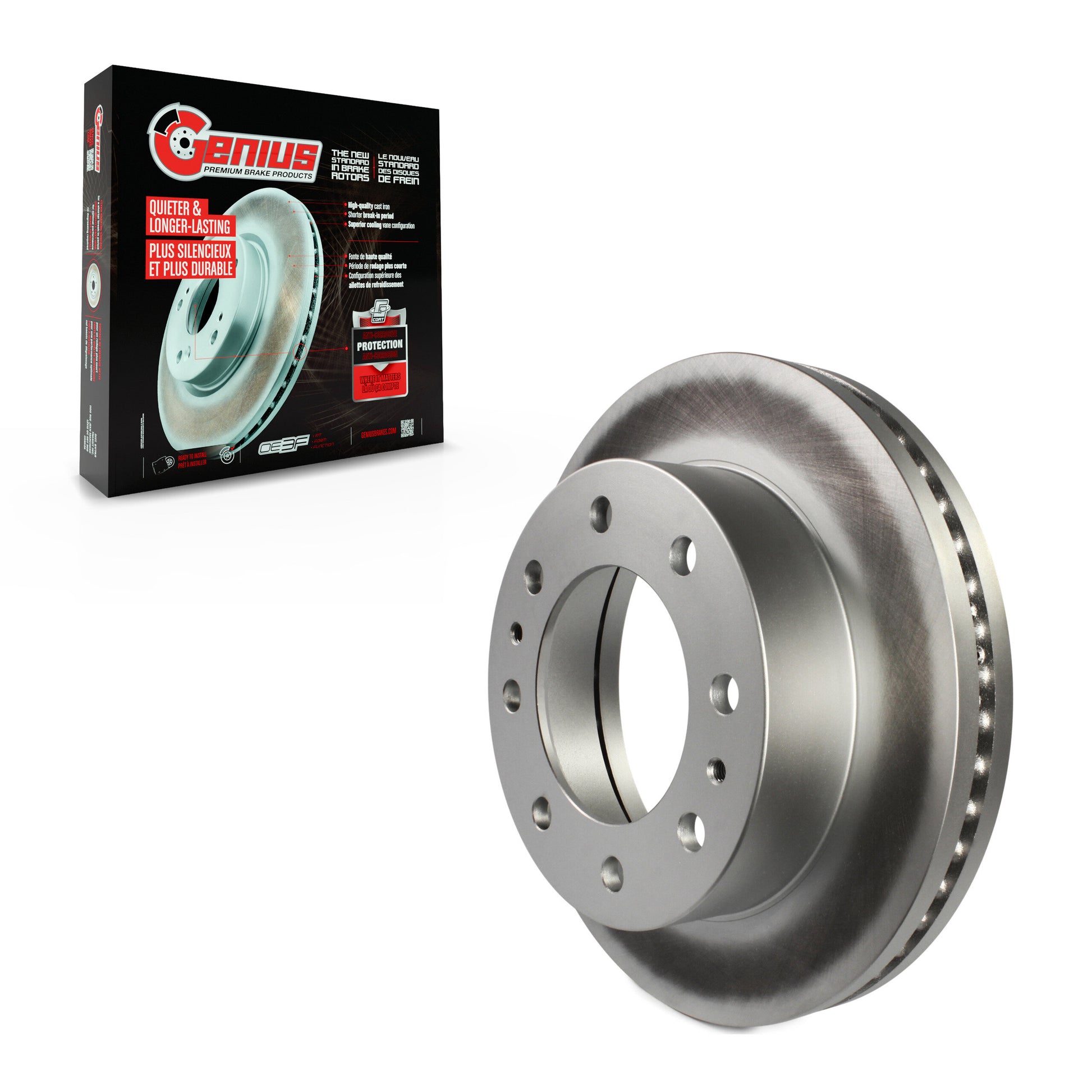 Genius GCR-56999 Disc Brake Rotor for 2001-2024 Chevrolet Express 3500, GMC Savana 3500, Chevrolet Express 4500 - Front