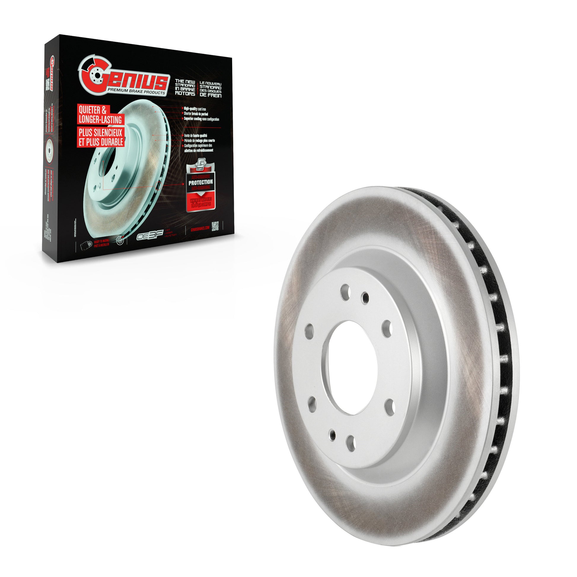 Genius GCR-580019 Disc Brake Rotor for 2002-2005 Chevrolet Trailblazer, GMC Envoy, Buick Rainier - Front