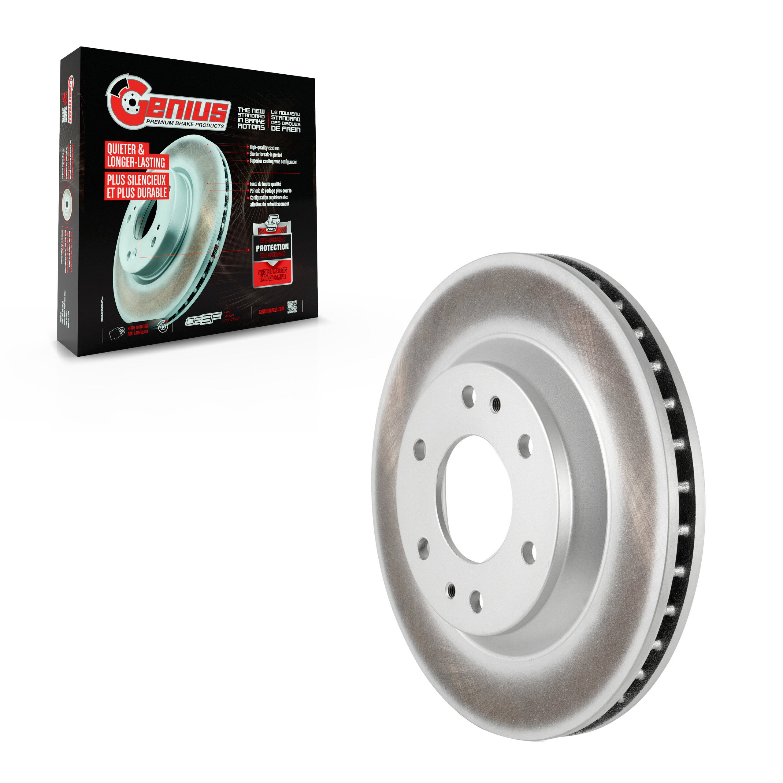 Genius GCR-580019 Disc Brake Rotor for 2002-2005 Chevrolet Trailblazer, GMC Envoy, Buick Rainier - Front