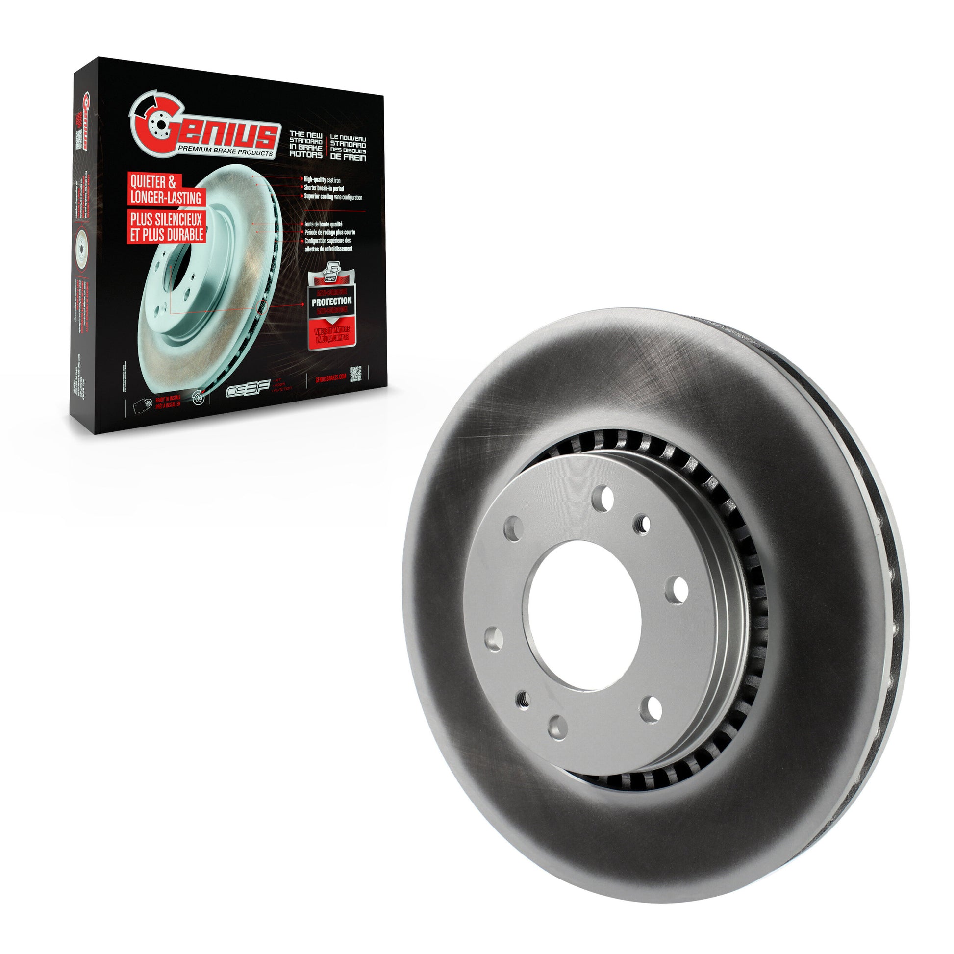Genius GCR-580023 Disc Brake Rotor for 2002-2009 GMC Envoy, Saab 9-7x, Chevrolet Trailblazer - Front
