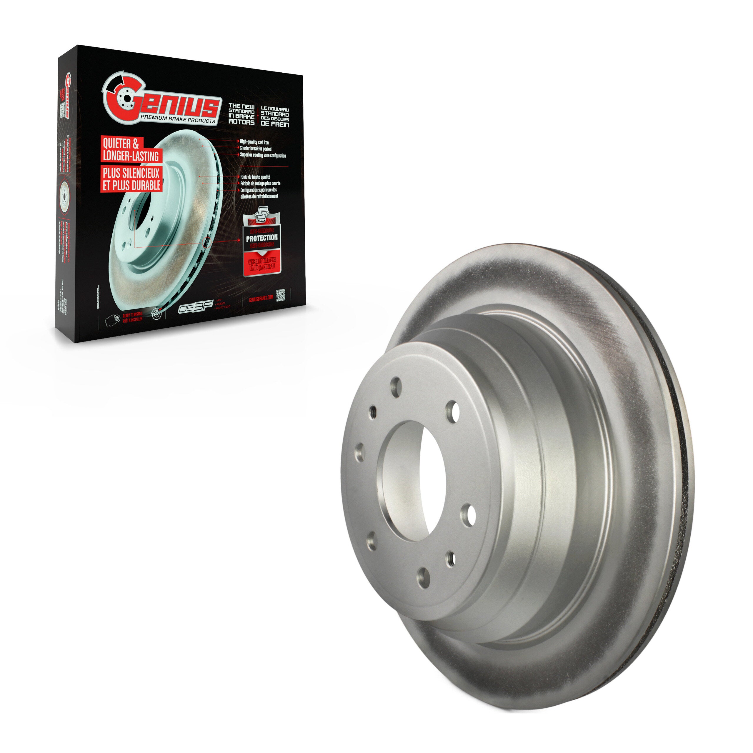 Genius GCR-580029 Disc Brake Rotor for 2002-2009 Saab 9-7x, Buick Rainier, GMC Envoy XUV - Rear