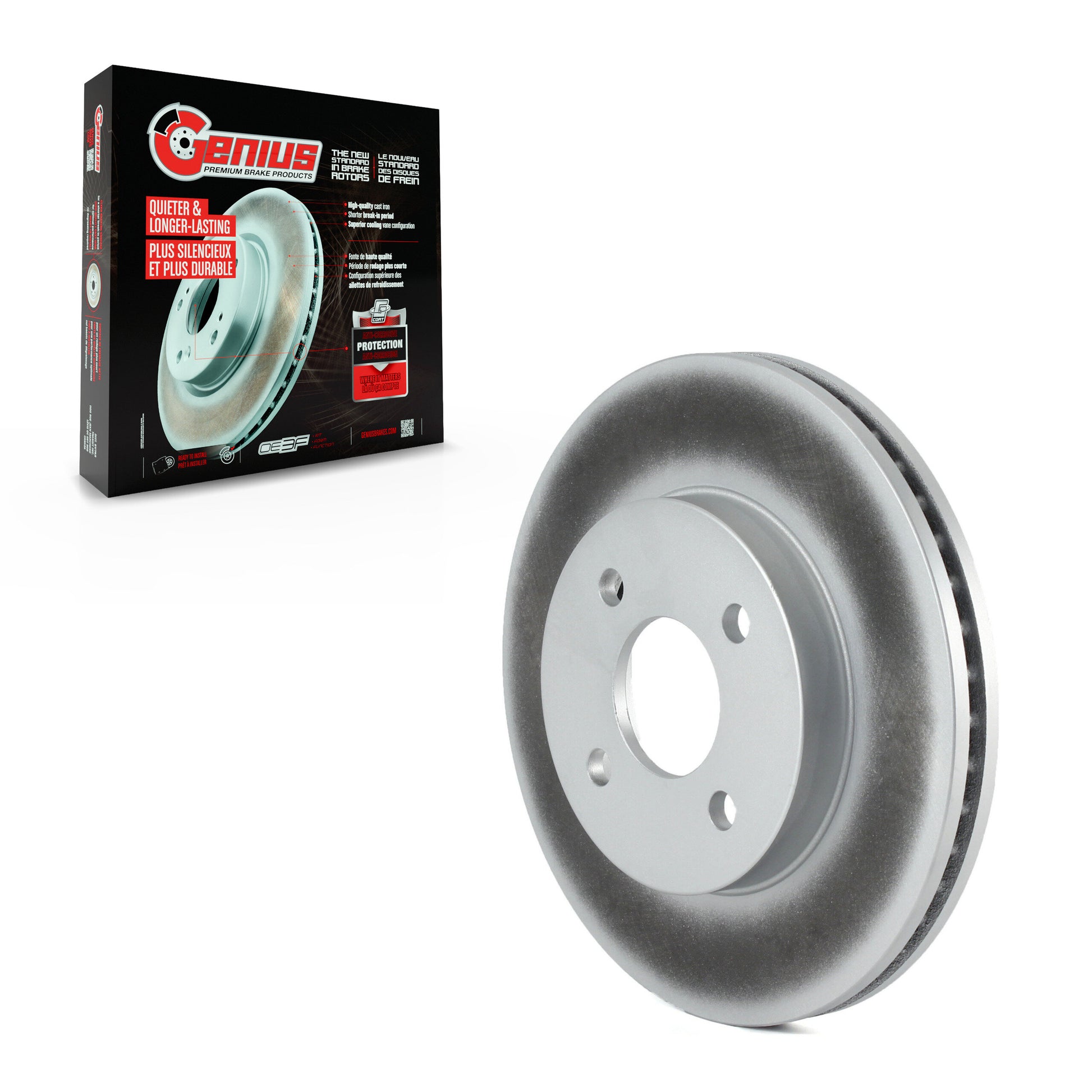 Genius GCR-580137 Disc Brake Rotor for 2003-2010 Chevrolet Cobalt, Pontiac G5, Pontiac Pursuit - Front