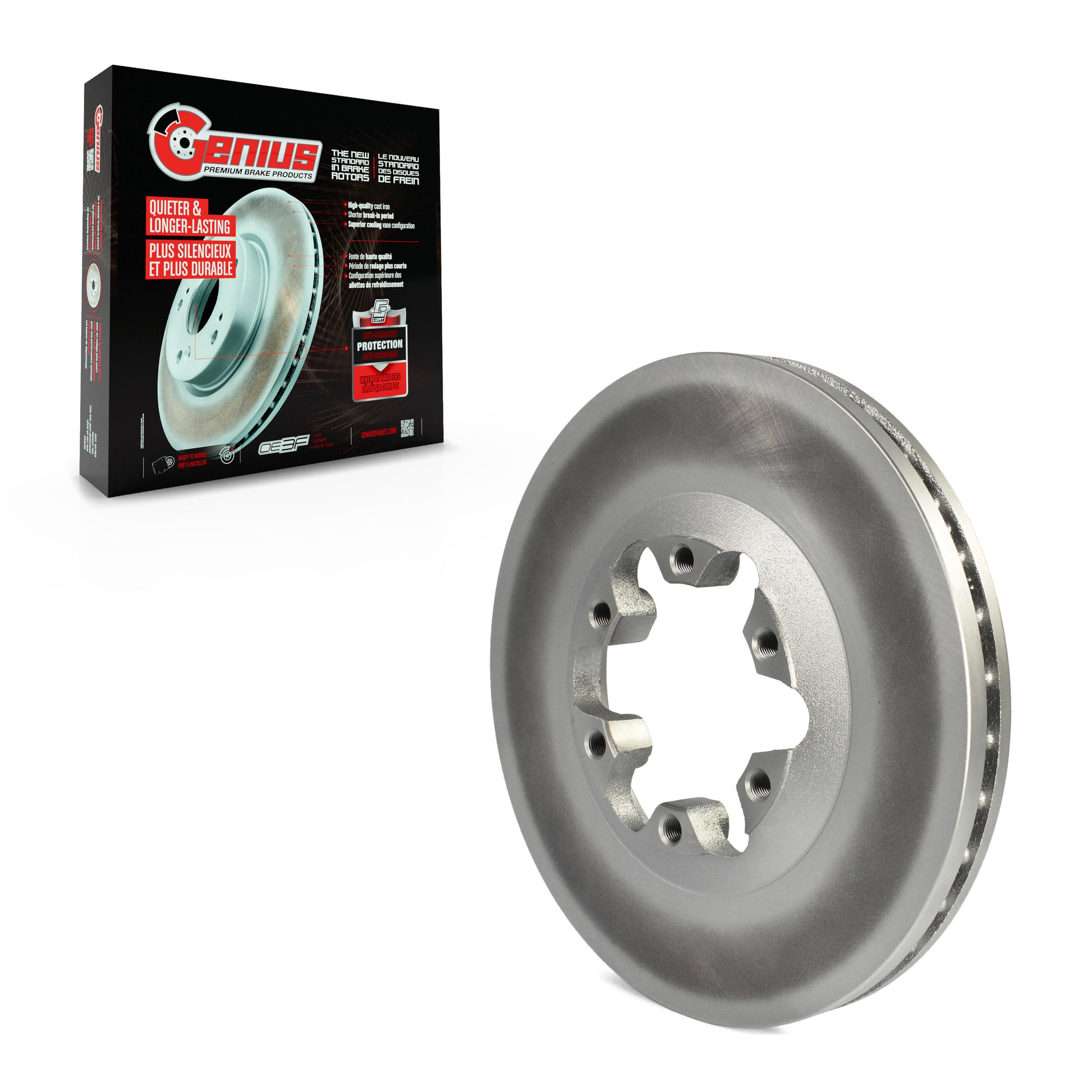 Genius GCR-580216 Disc Brake Rotor for 2004-2008 Isuzu i-290, Isuzu i-370, Isuzu i-280 - Front