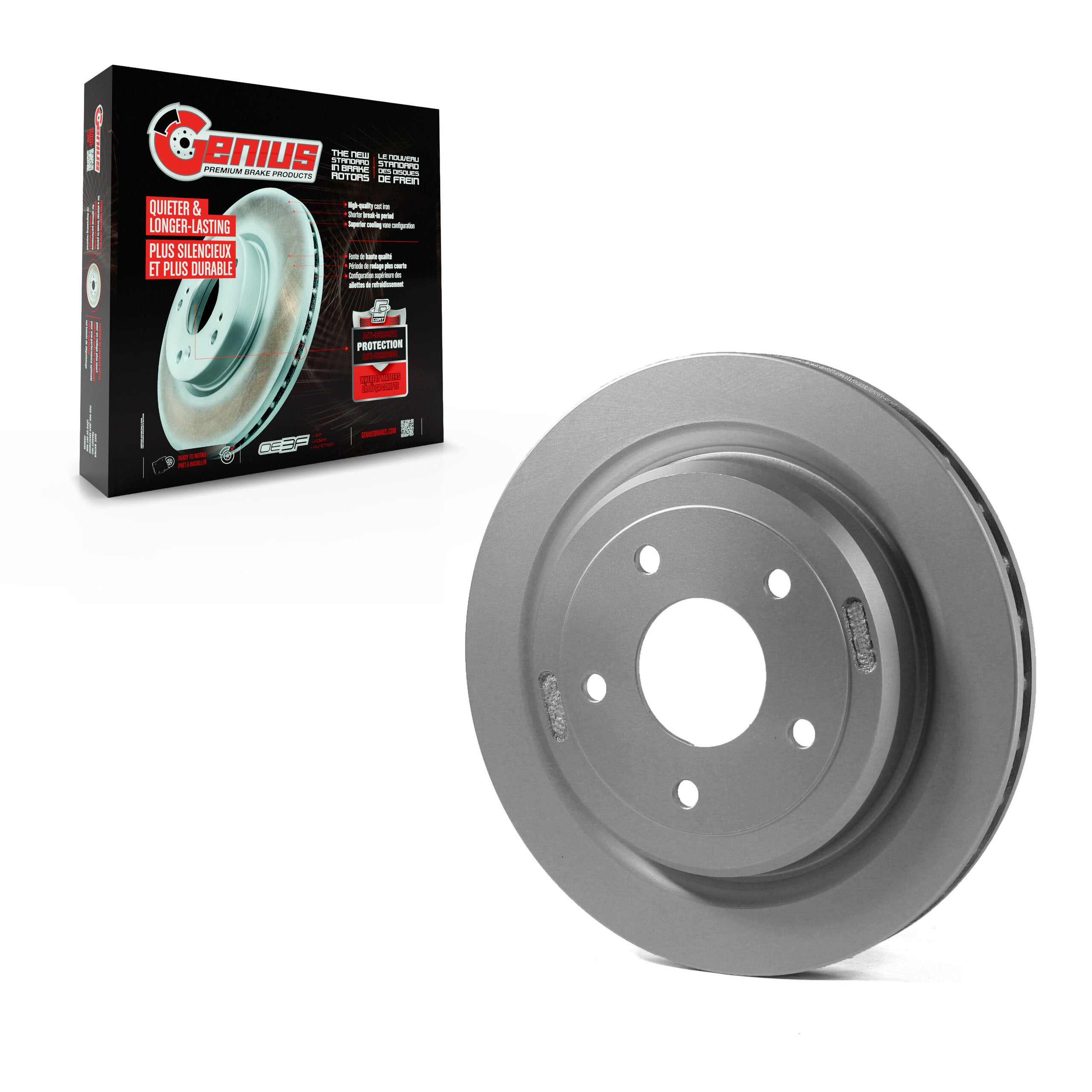 Genius GCR-580252 Disc Brake Rotor for 2004-2013 Cadillac XLR, Chevrolet Corvette - Rear