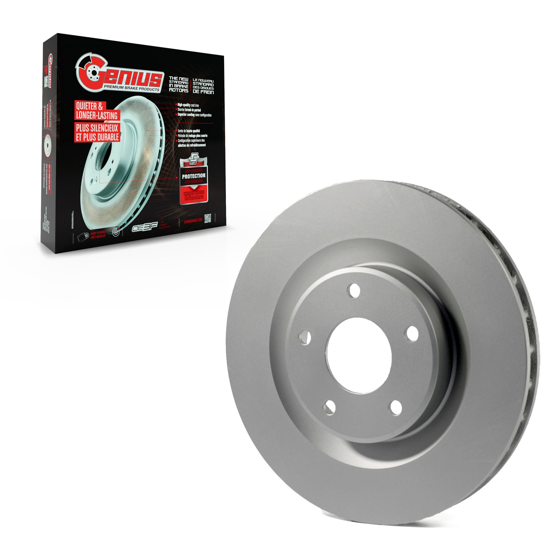 Genius GCR-580253 Disc Brake Rotor for 2004-2013 Cadillac XLR, Chevrolet Corvette - Front