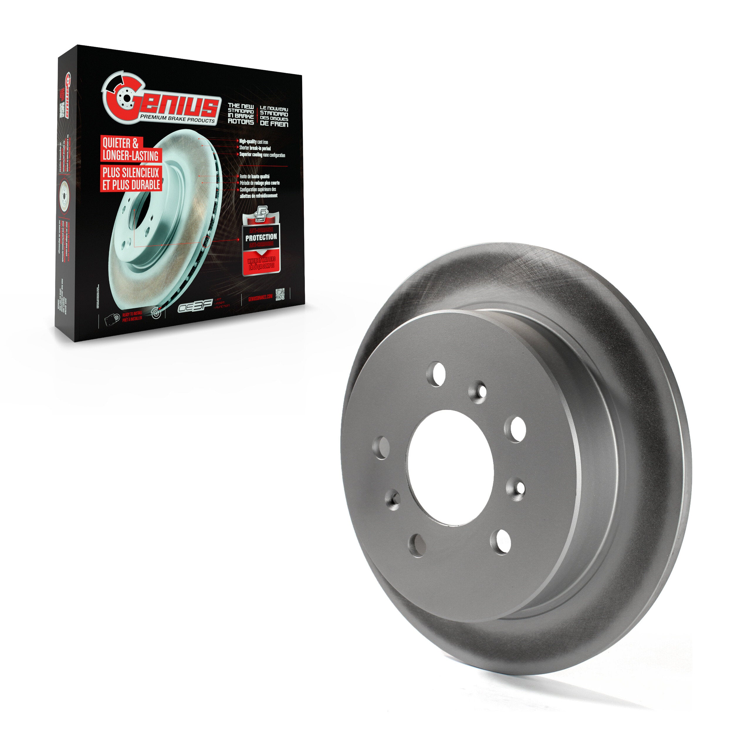 Genius GCR-580401 Disc Brake Rotor for 1997-2010 Chevrolet Impala, Buick Allure, Buick LaCrosse - Rear