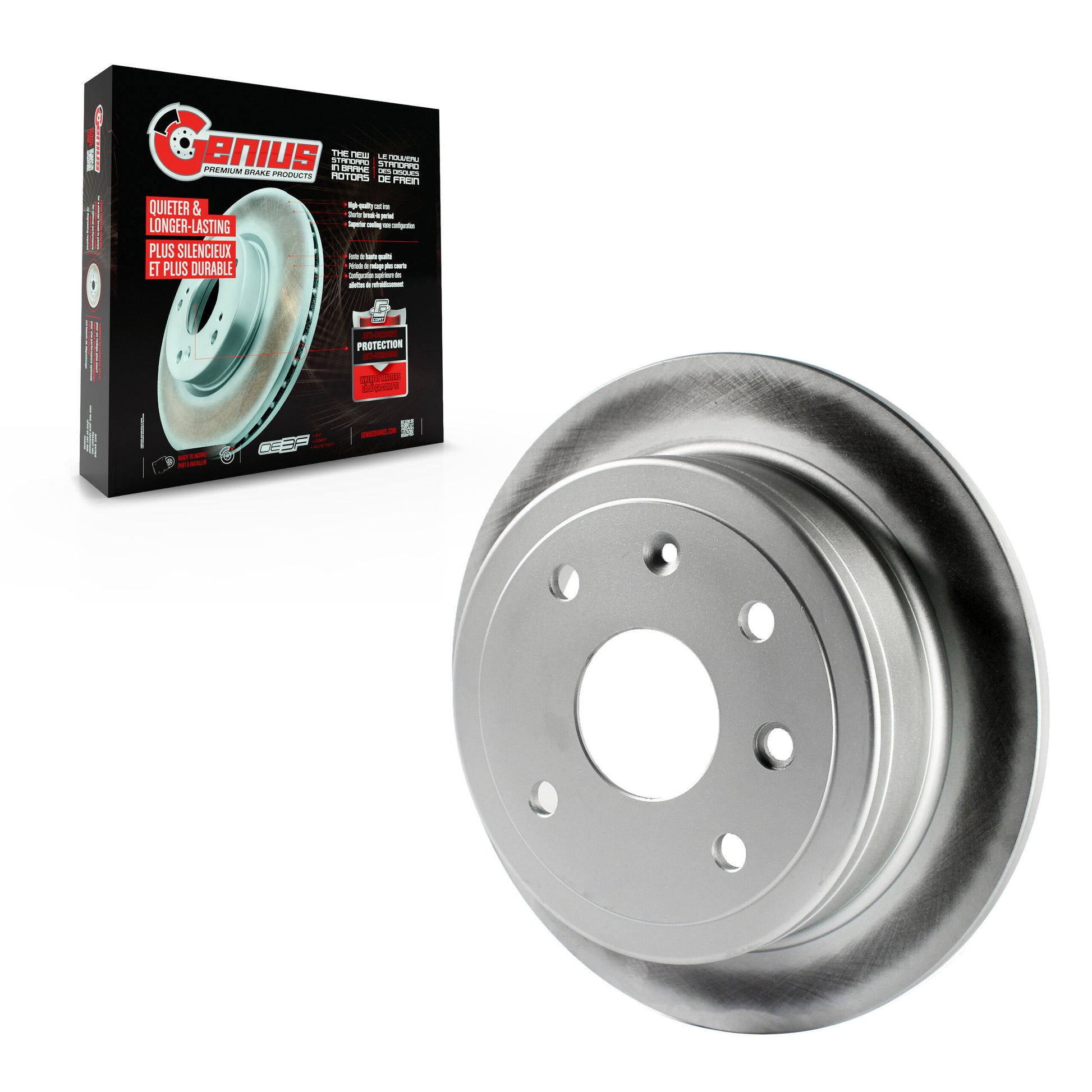 Genius GCR-580409 Disc Brake Rotor for 2004-2008 Chevrolet Optra, Suzuki Reno, Suzuki Forenza - Rear
