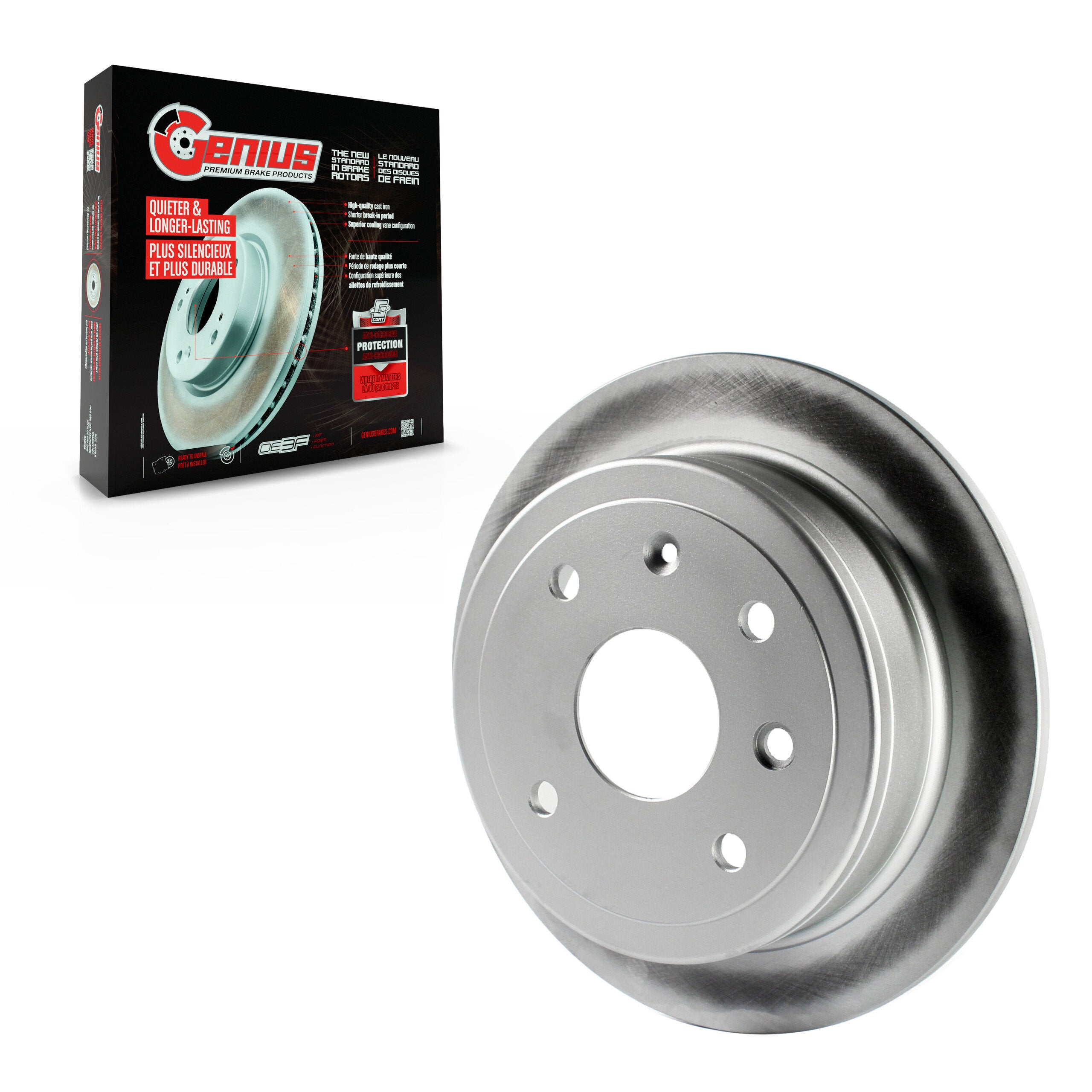 Genius GCR-580409 Disc Brake Rotor for 2004-2008 Chevrolet Optra, Suzuki Reno, Suzuki Forenza - Rear