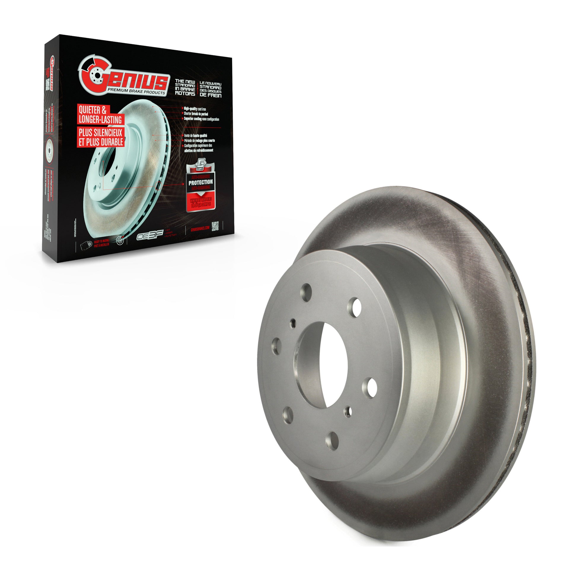 Genius GCR-580422 Disc Brake Rotor for 2007-2020 Chevrolet Suburban, Chevrolet Silverado 1500, Chevrolet Silverado 1500 LD - Rear