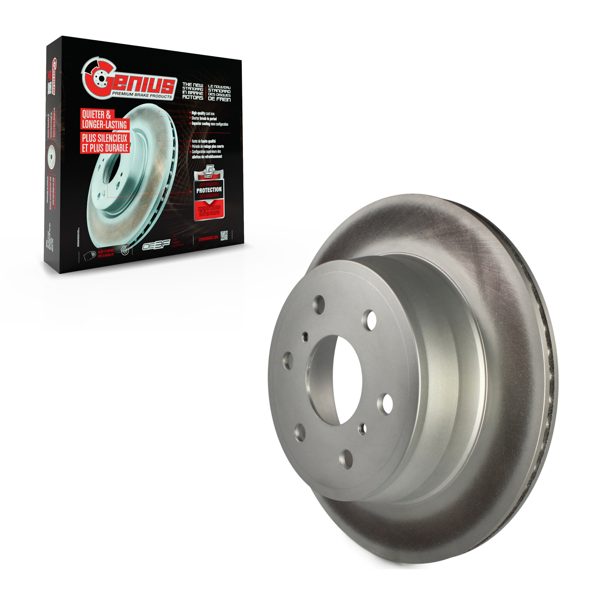 Genius GCR-580422 Disc Brake Rotor for 2007-2020 Chevrolet Suburban, Chevrolet Silverado 1500, Chevrolet Silverado 1500 LD - Rear