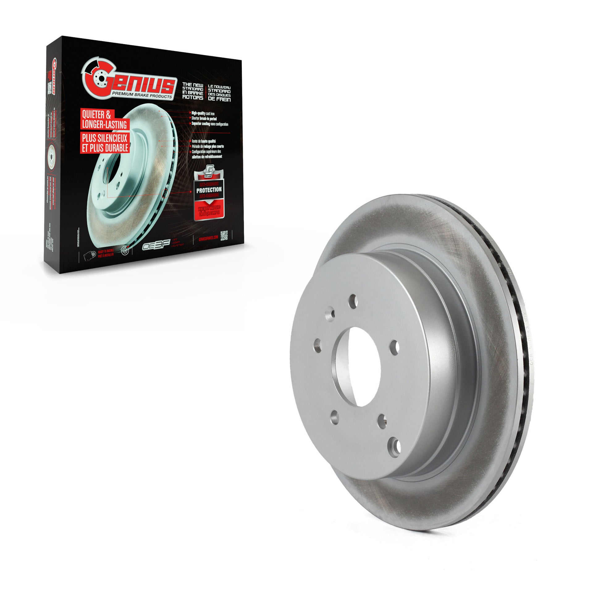 Genius GCR-580543 Disc Brake Rotor for 2007-2015 Chevrolet Captiva Sport, Saturn Vue, Chevrolet Equinox - Rear