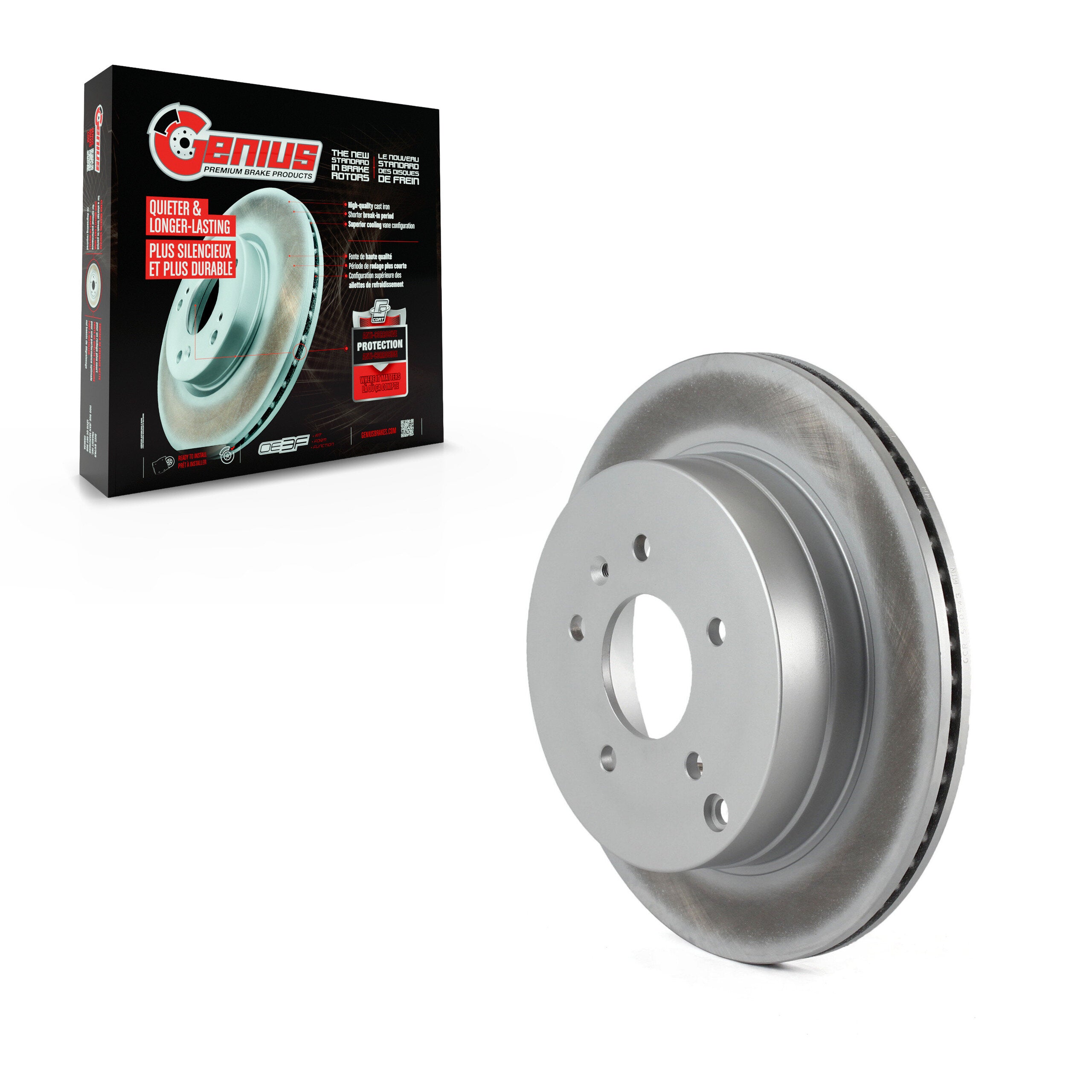 Genius GCR-580543 Disc Brake Rotor for 2007-2015 Chevrolet Captiva Sport, Saturn Vue, Chevrolet Equinox - Rear
