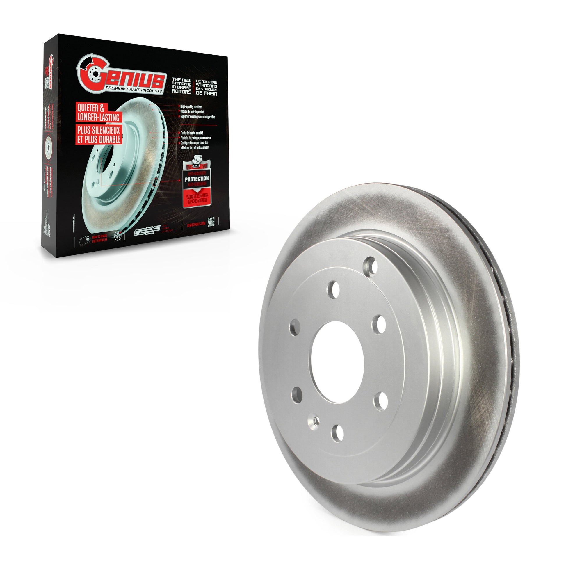 Genius GCR-580569 Disc Brake Rotor for 2007-2017 GMC Acadia Limited, Chevrolet Traverse, Buick Enclave - Rear